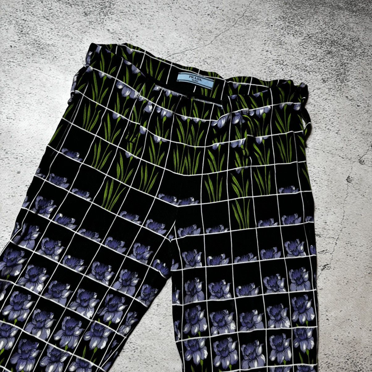 Prada vintage prada Floral Print Jersey Pants flowers print Size 32" / US 10 / IT 46 - 7 Thumbnail
