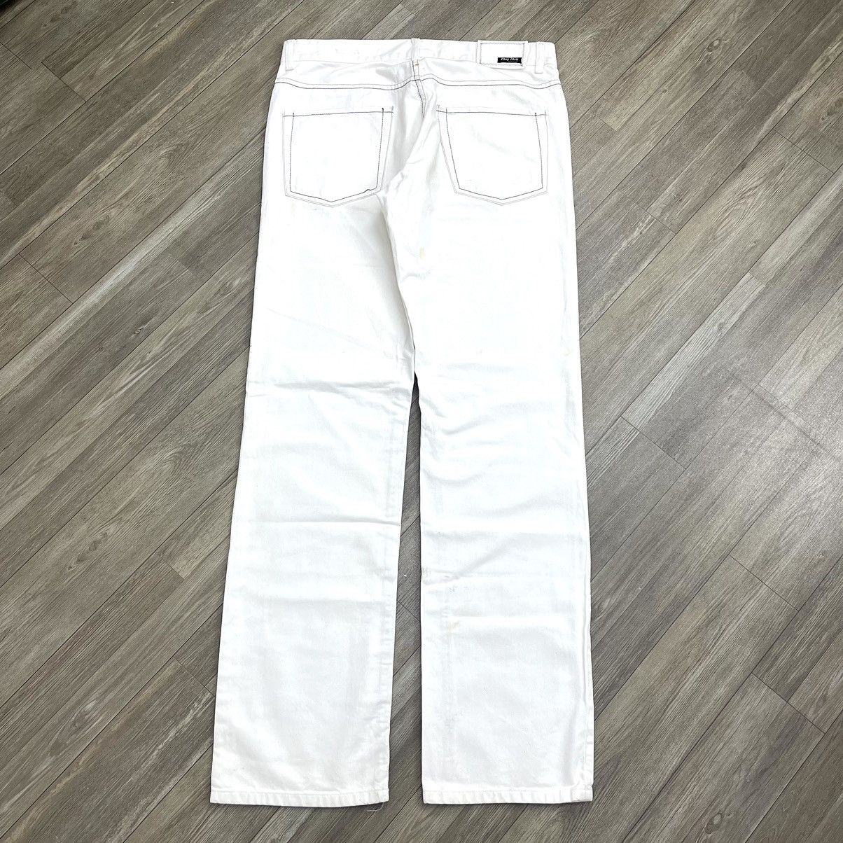 Miu Miu Miu Miu Denim White Pants Size US 30 / EU 46 - 12 Thumbnail