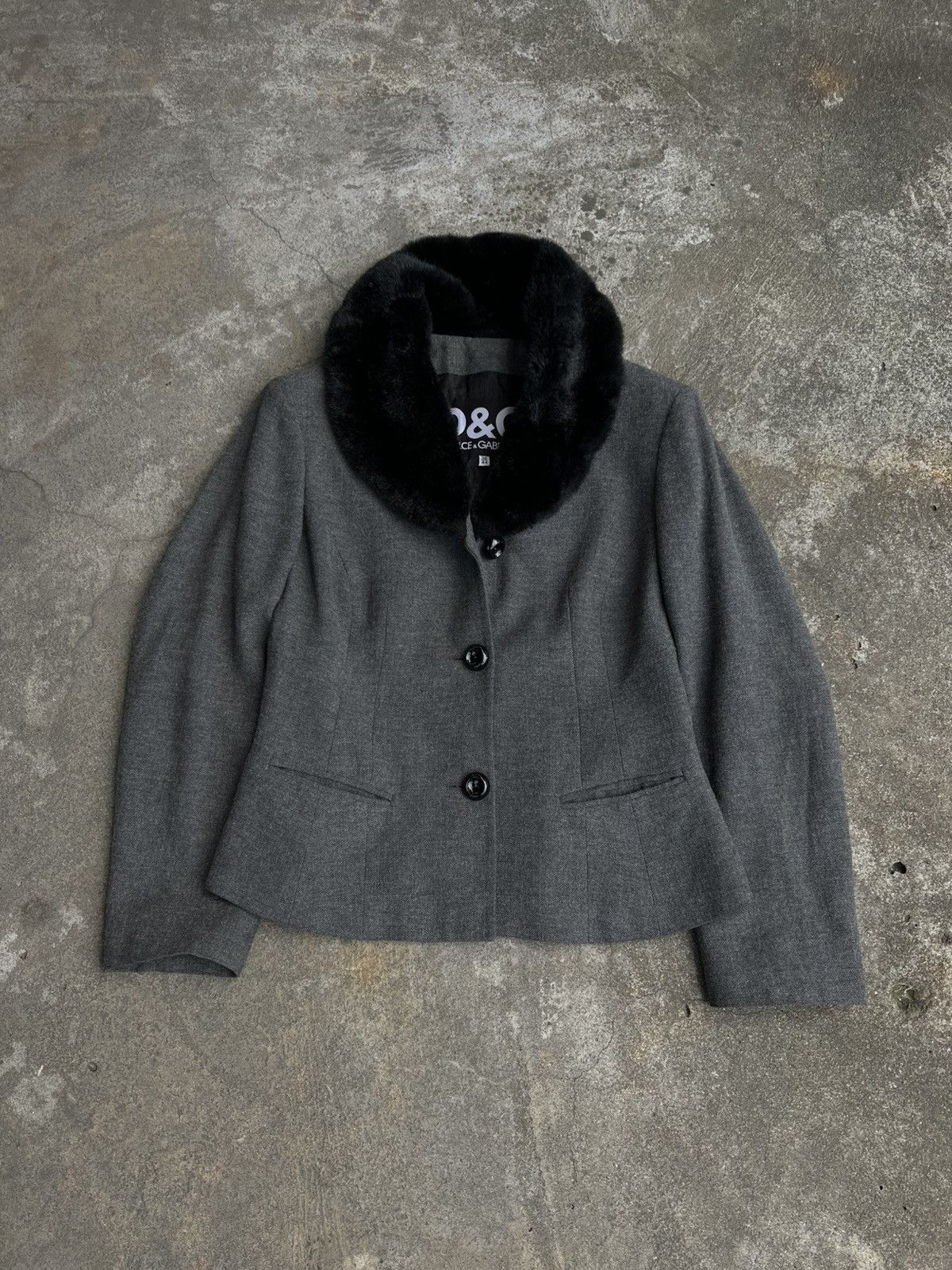Dolce & Gabbana Dolce & Gabbana Jakes Wool Coat Blazer Fur Archive Luxury Size M / US 6-8 / IT 42-44 - 1 Thumbnail