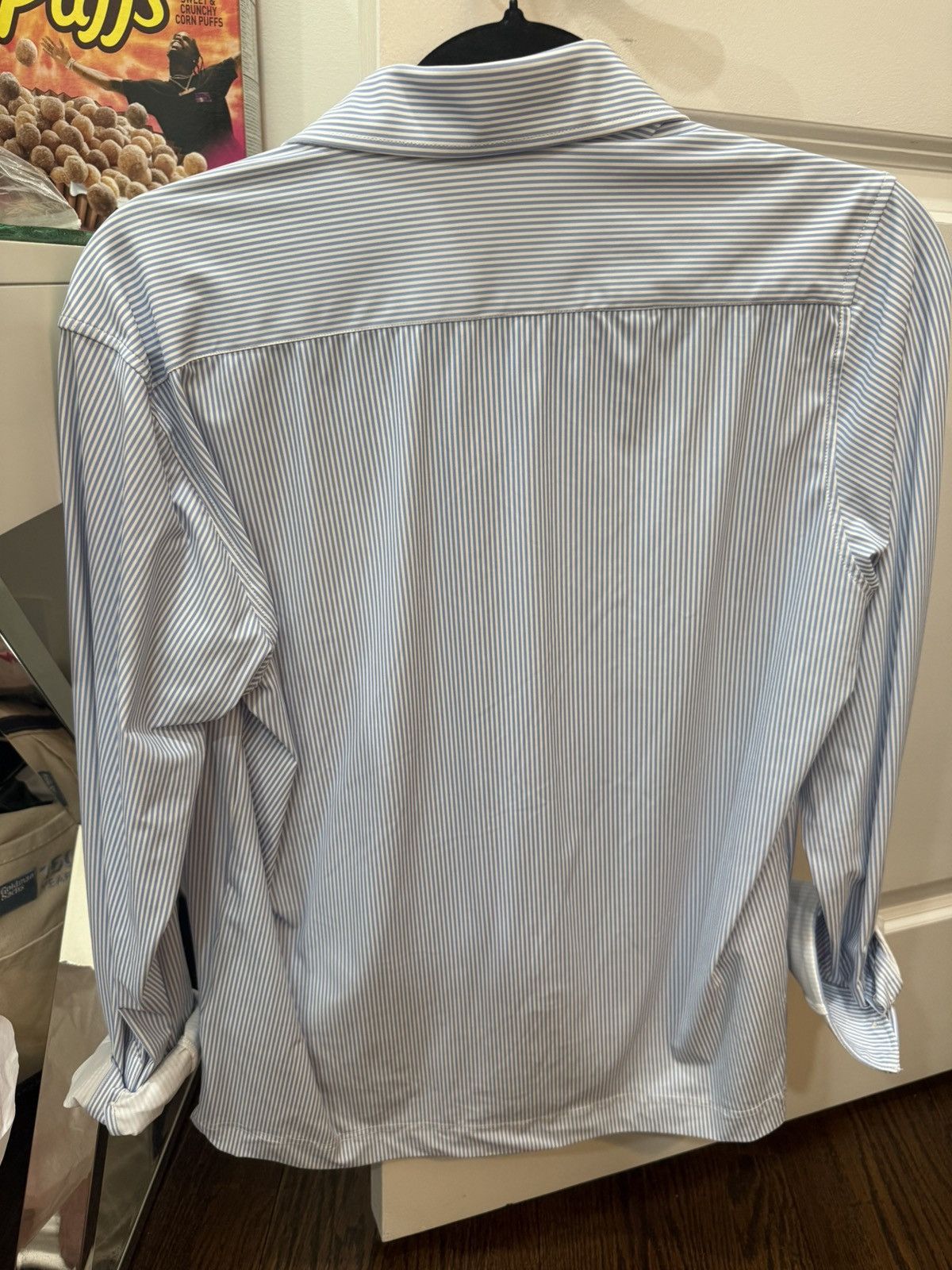 Other Montezemolo Italian Designer Light Blue/White PinStripeShirt Size US S / EU 44-46 / 1 - 3 Thumbnail