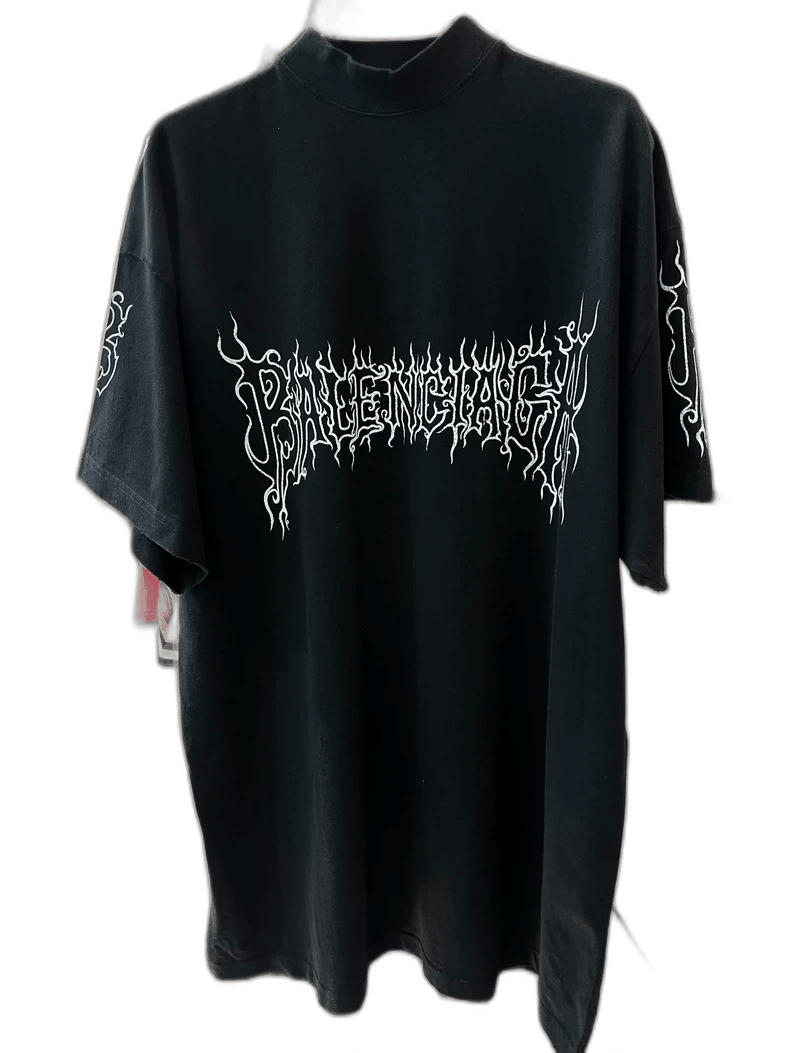 Balenciaga balenciaga black graphic short sleeve t-shirt Size US S / EU 44-46 / 1 - 1 Thumbnail