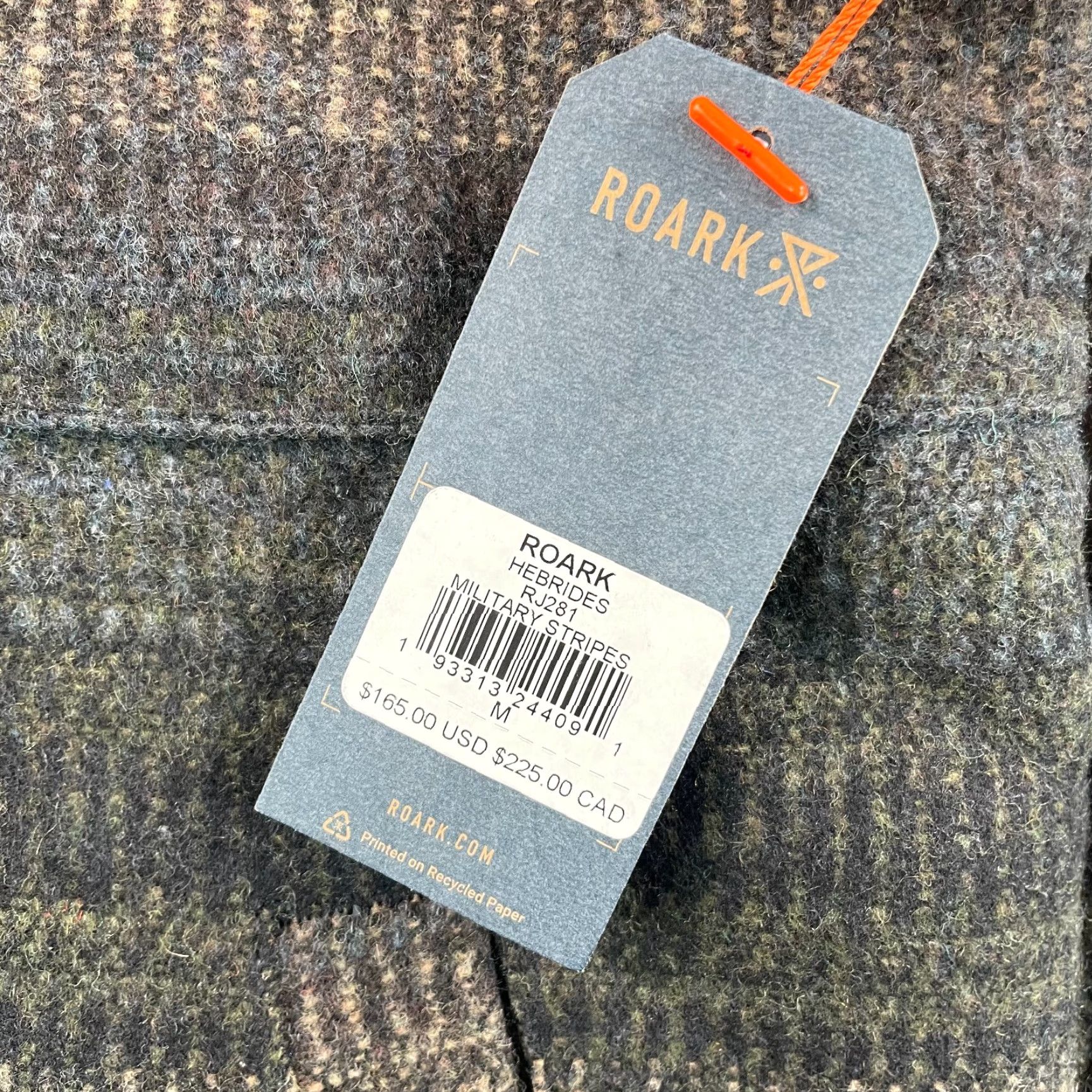 Roark Roark Hebrides Jacket Men Regular Medium Multicolor Striped Wool Blend Snap NWT Military Jacket Size US XXL / EU 58 / 5 - 3 Thumbnail