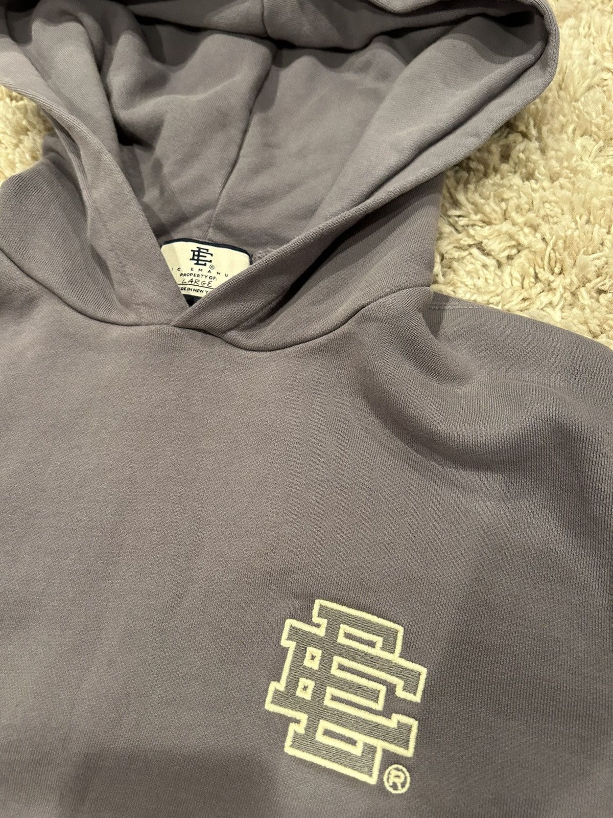 Eric Emanuel Eric emanuel embroidered EE hoodie - Slate Grey large Size US L / EU 52-54 / 3 - 3 Thumbnail