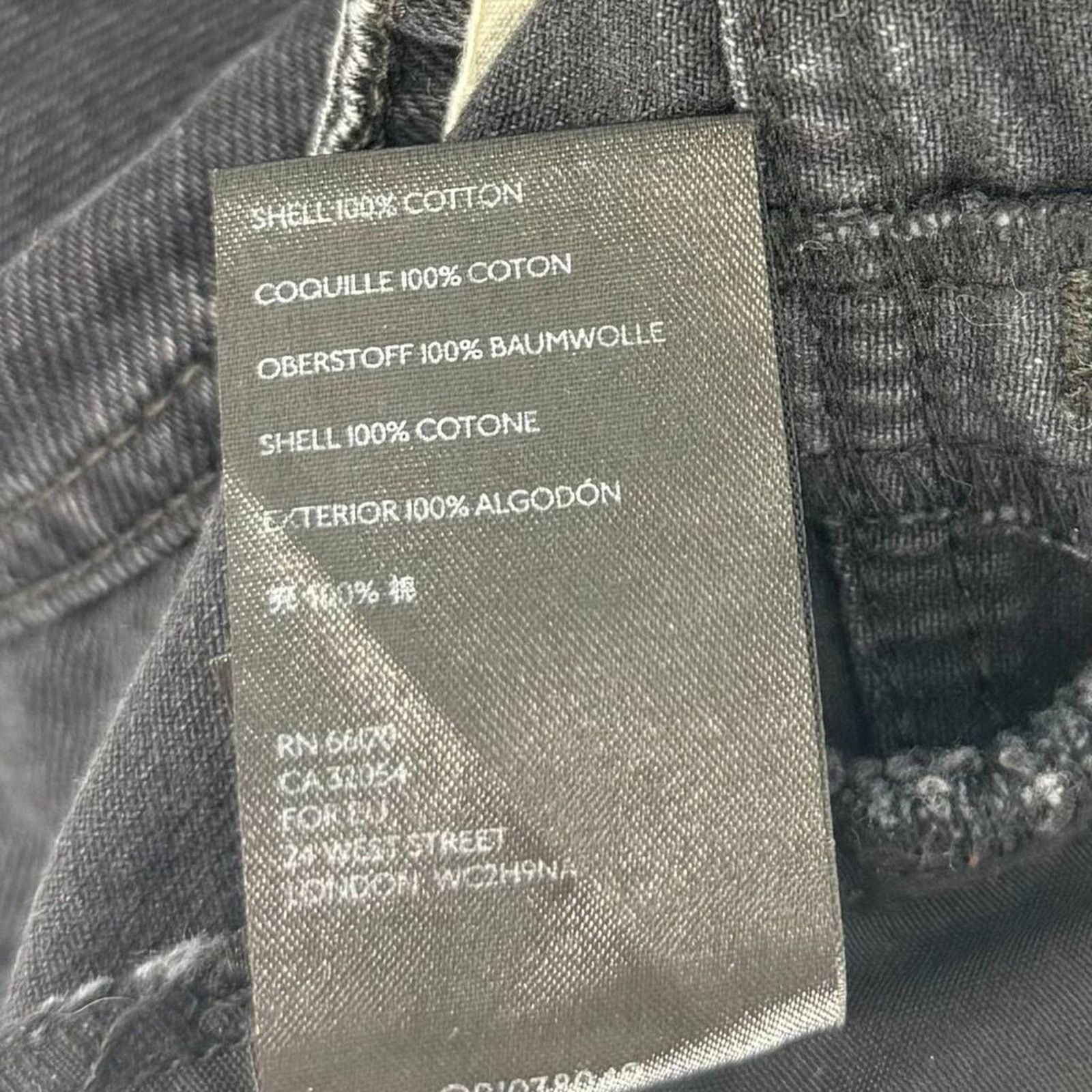 Free People We the Free High Rise Straight Leg Cotton Denim Black 28 Size 28" / US 6 / IT 42 - 6 Thumbnail