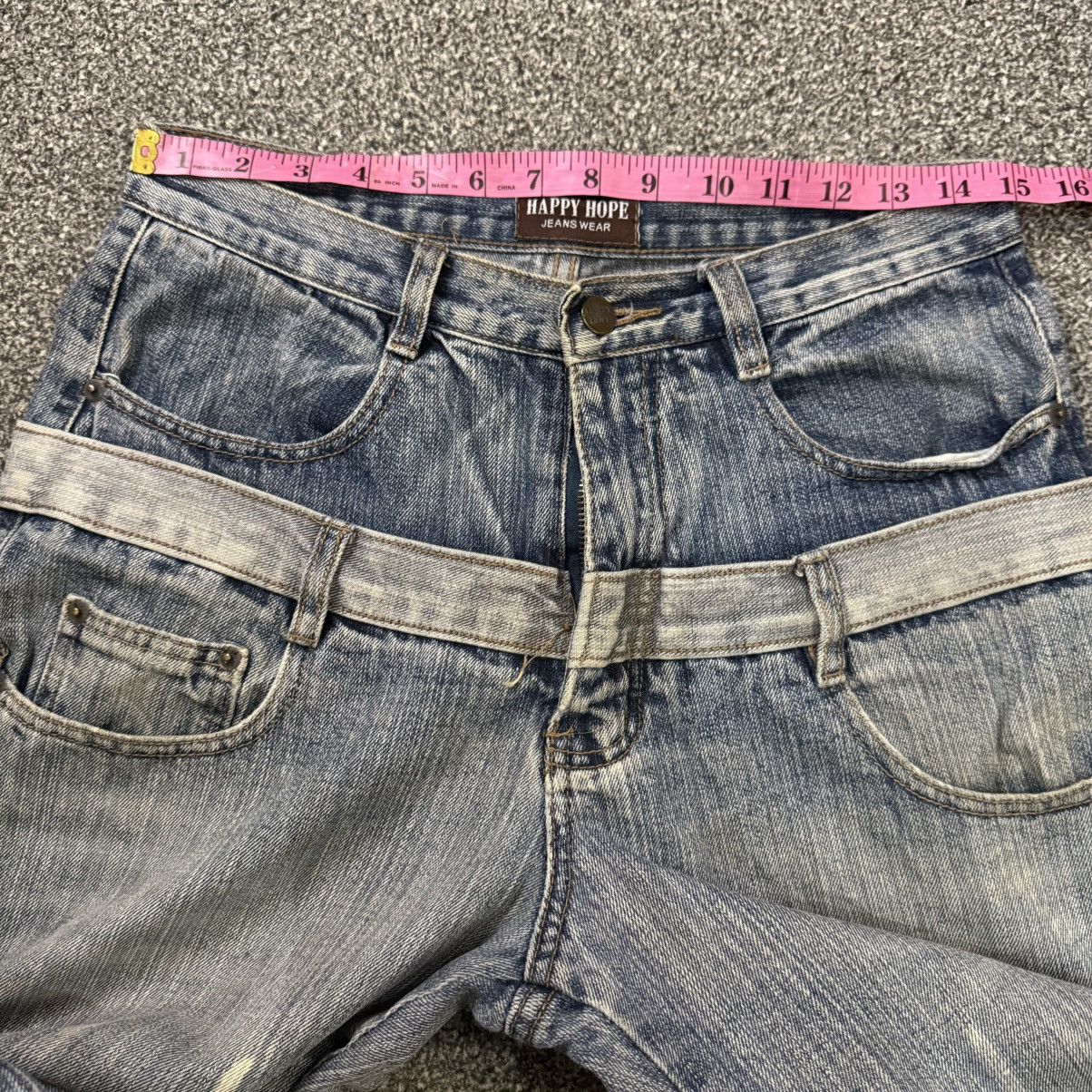 semanticdesign 🔥🇯🇵 Japanese Double Waist Happy Hope Distressed Denim Size US 30 / EU 46 - 14 Thumbnail