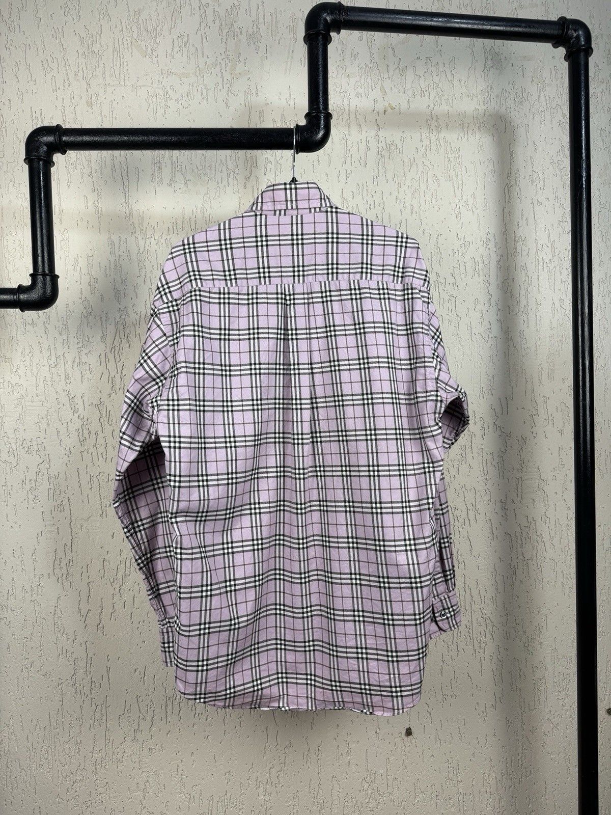 Burberry Burberry Check Shirt Made in USA Pink Check Size M Size US M / EU 48-50 / 2 - 12 Thumbnail