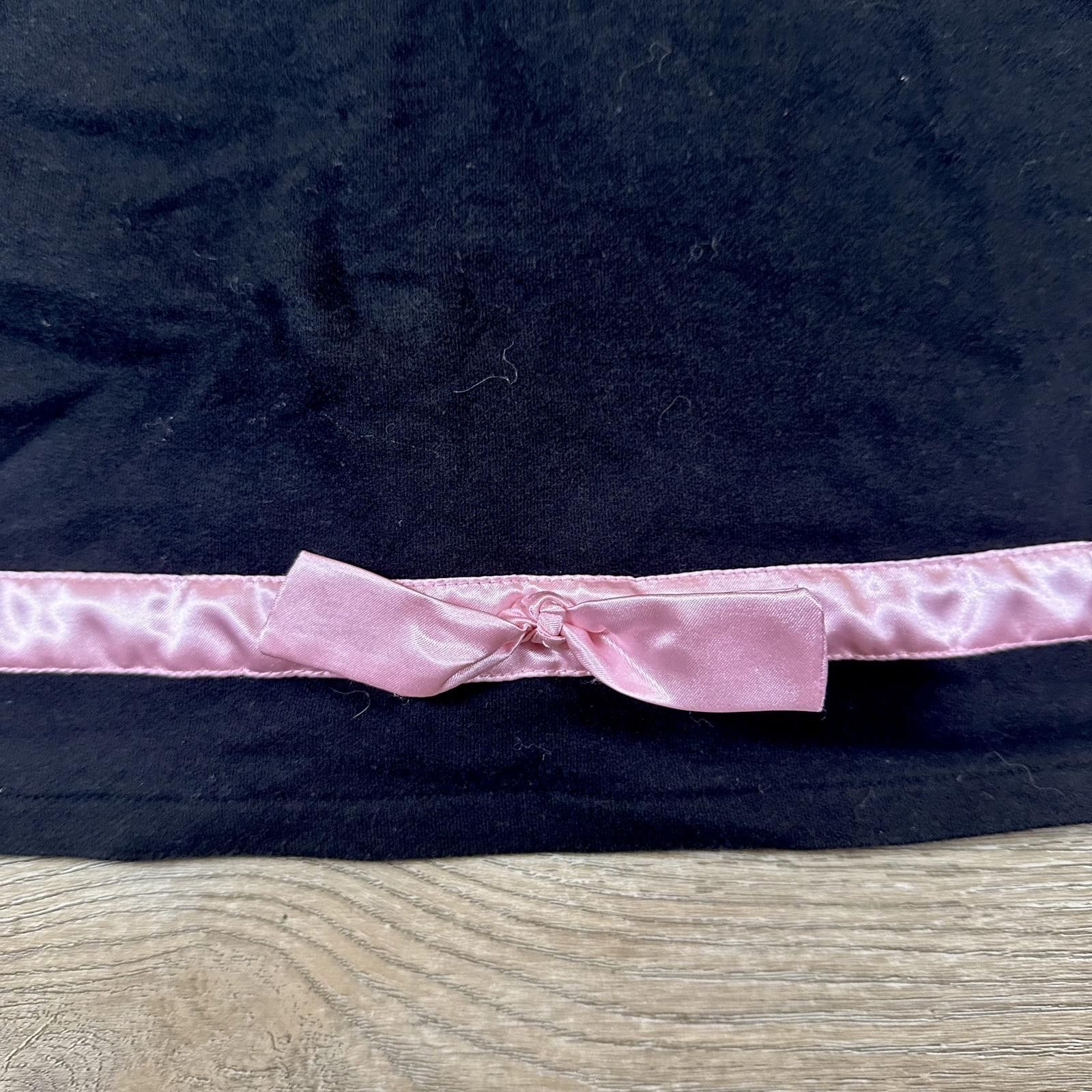 Other Women’s Tracksuit Pajama Set Size Black Silk Pink Trim M Y2K Size M / US 6-8 / IT 42-44 - 4 Thumbnail