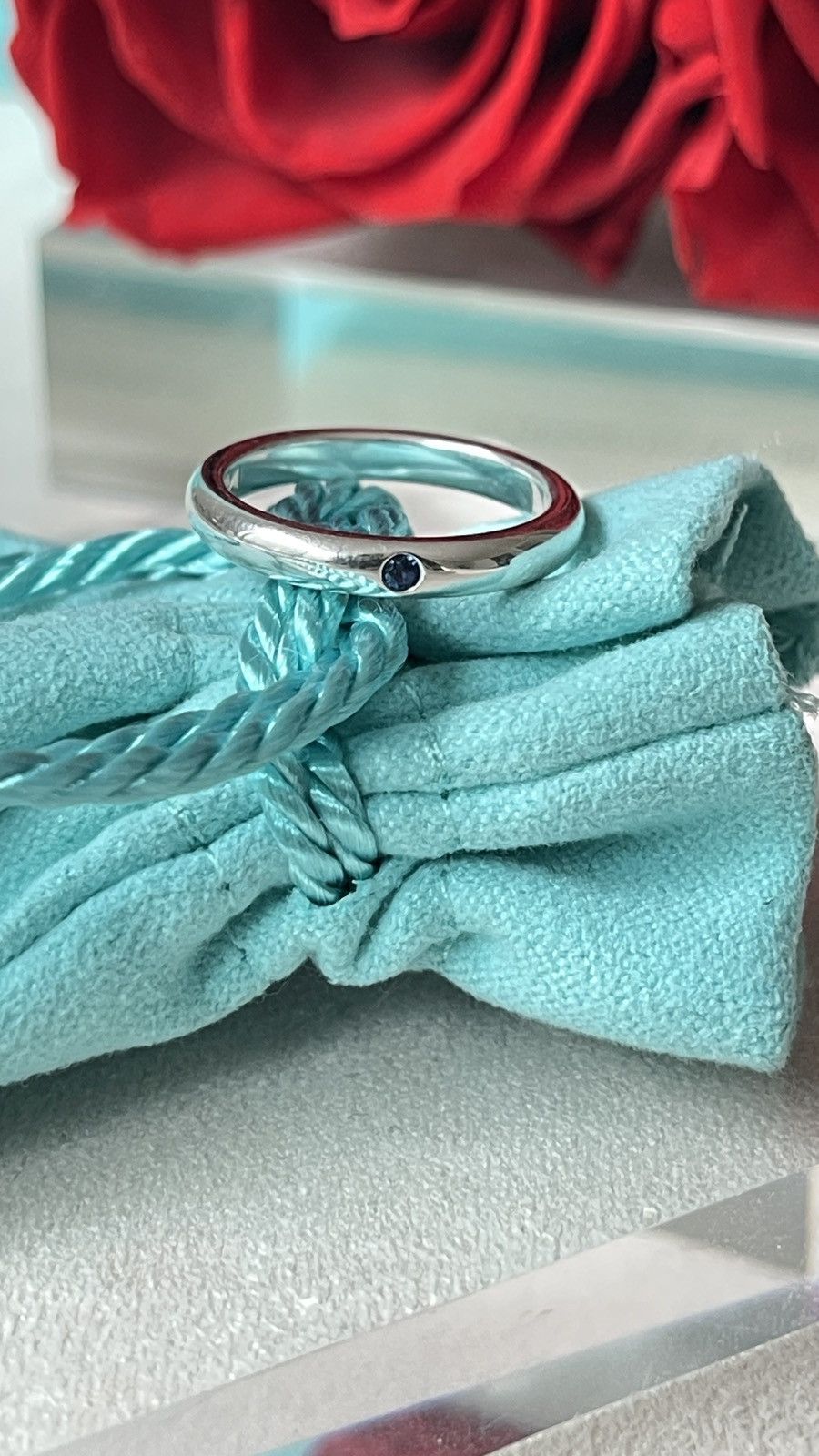 Tiffany & Co. Tiffany & Co Silver Peretti Blue Sapphire Ring 5 NEW $450 Size ONE SIZE - 11 Thumbnail