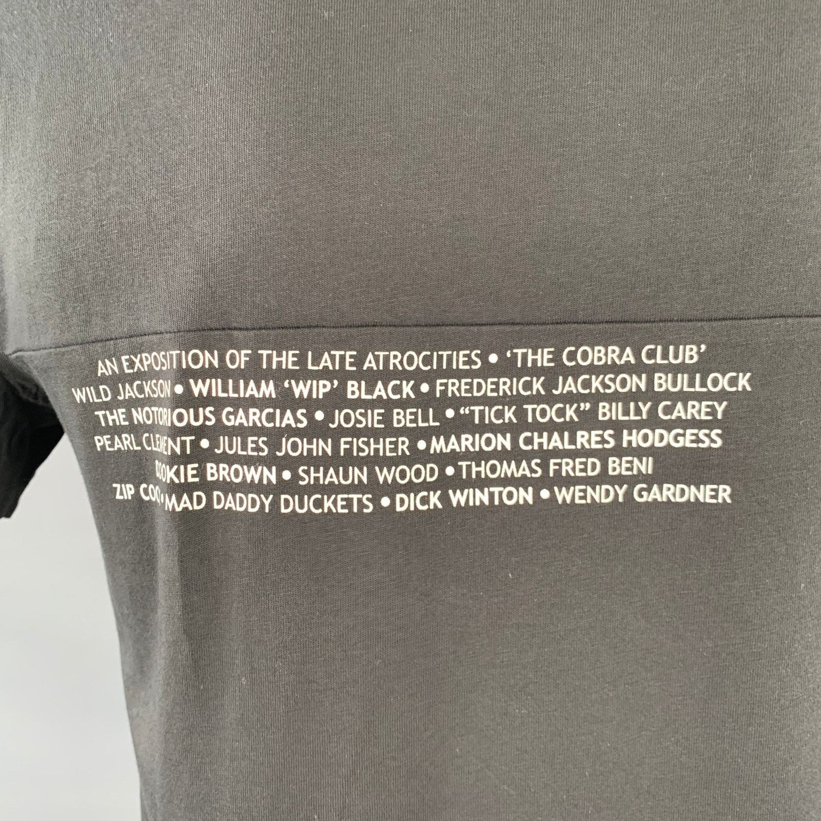 McQ Alexander McQueen Size L Black White Cobra Club Print Cotton Crew Neck T-shirt Size US L / EU 52-54 / 3 - 5 Thumbnail