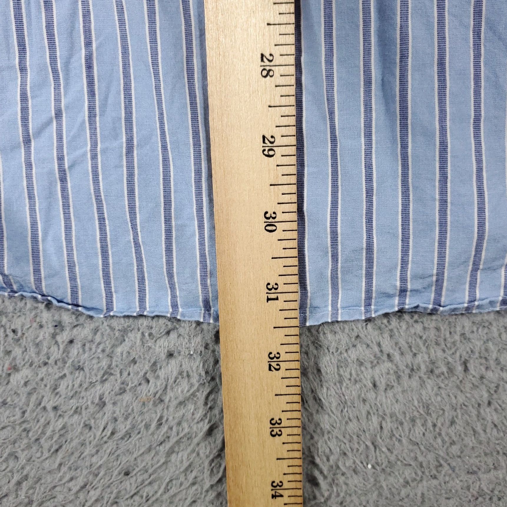 Tommy Hilfiger Tommy Hilfiger Shirt Mens 15.5 Blue Striped Dress Button Up Long Sleeve Size 40R - 4 Thumbnail