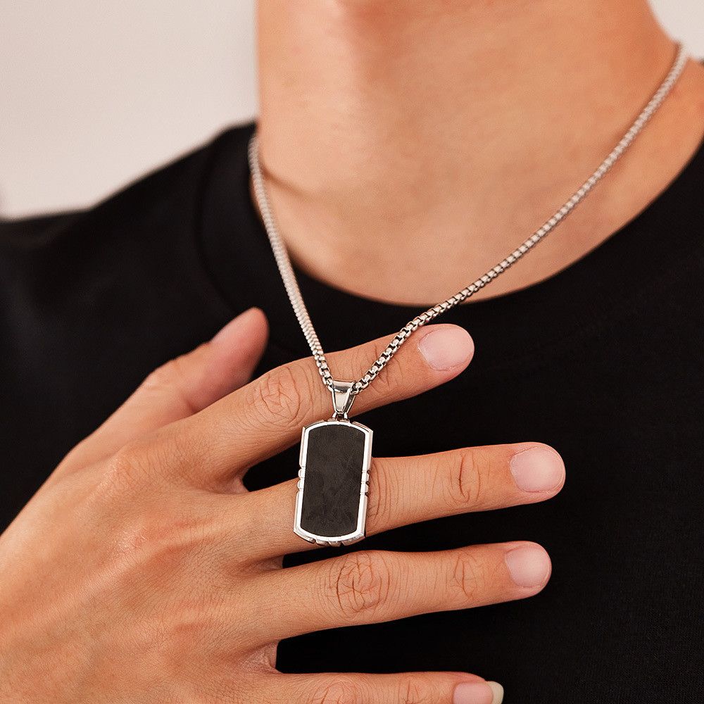 Jewelry Black Titanium Steel Necklace Size ONE SIZE - 8 Thumbnail