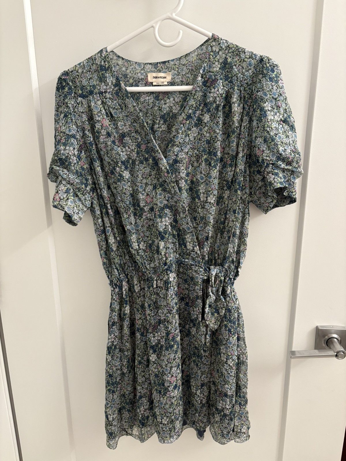 Zadig & Voltaire Zadig & Voltaire Betty Mousseline Mini Wrap Dress Size Small Size S / US 4 / IT 40 - 2 Thumbnail