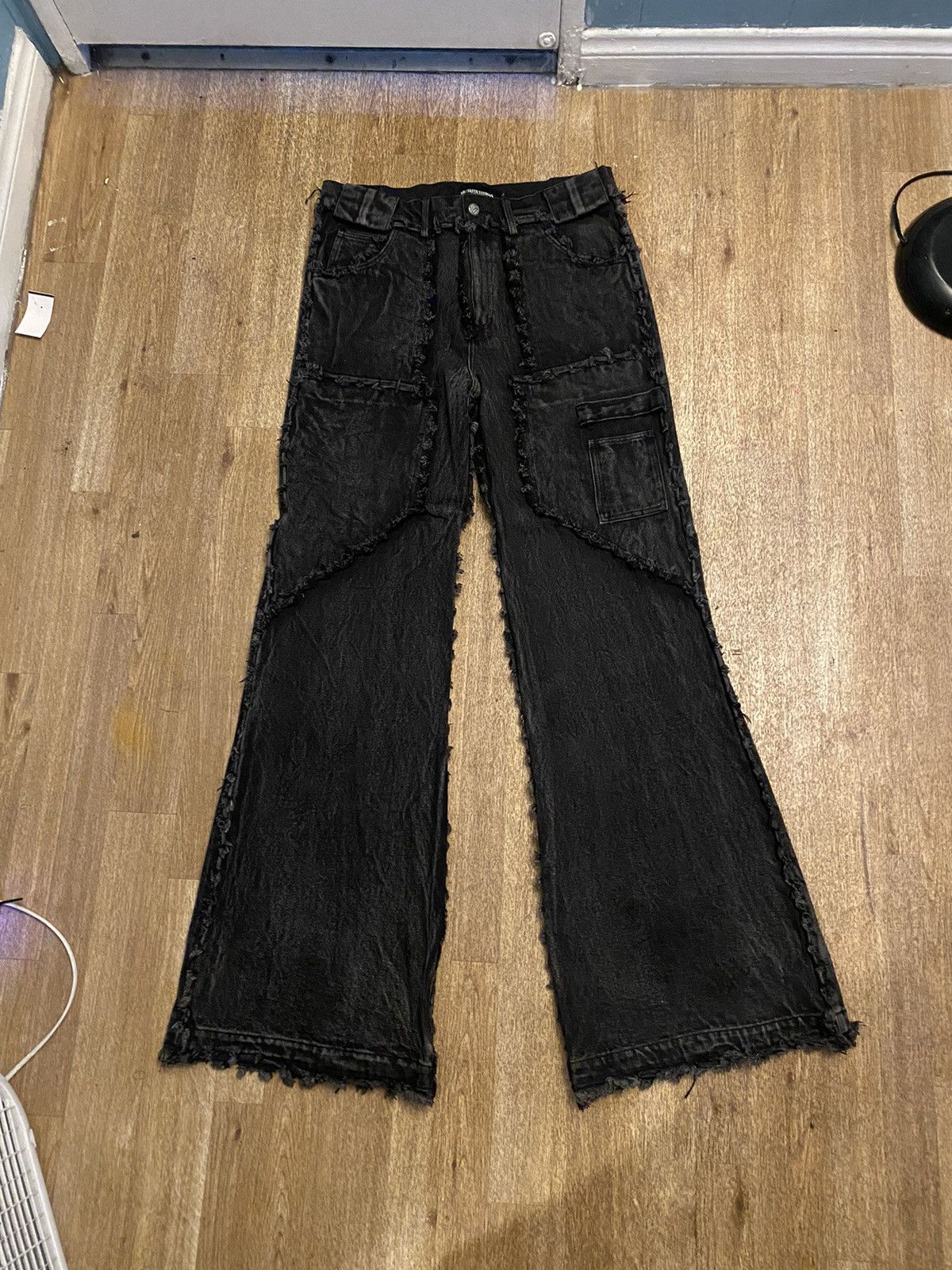 No Faith Studios Flared Denim | Grailed