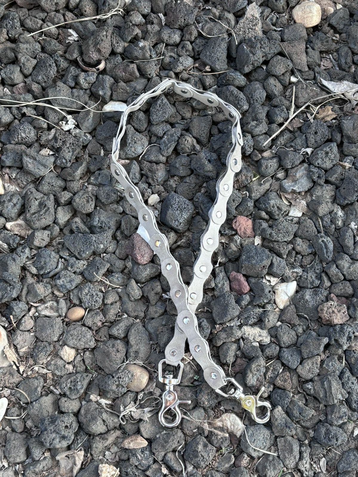 Genuine Leather Guidi INSPIRED Leather chain keyring Size ONE SIZE - 1 Thumbnail