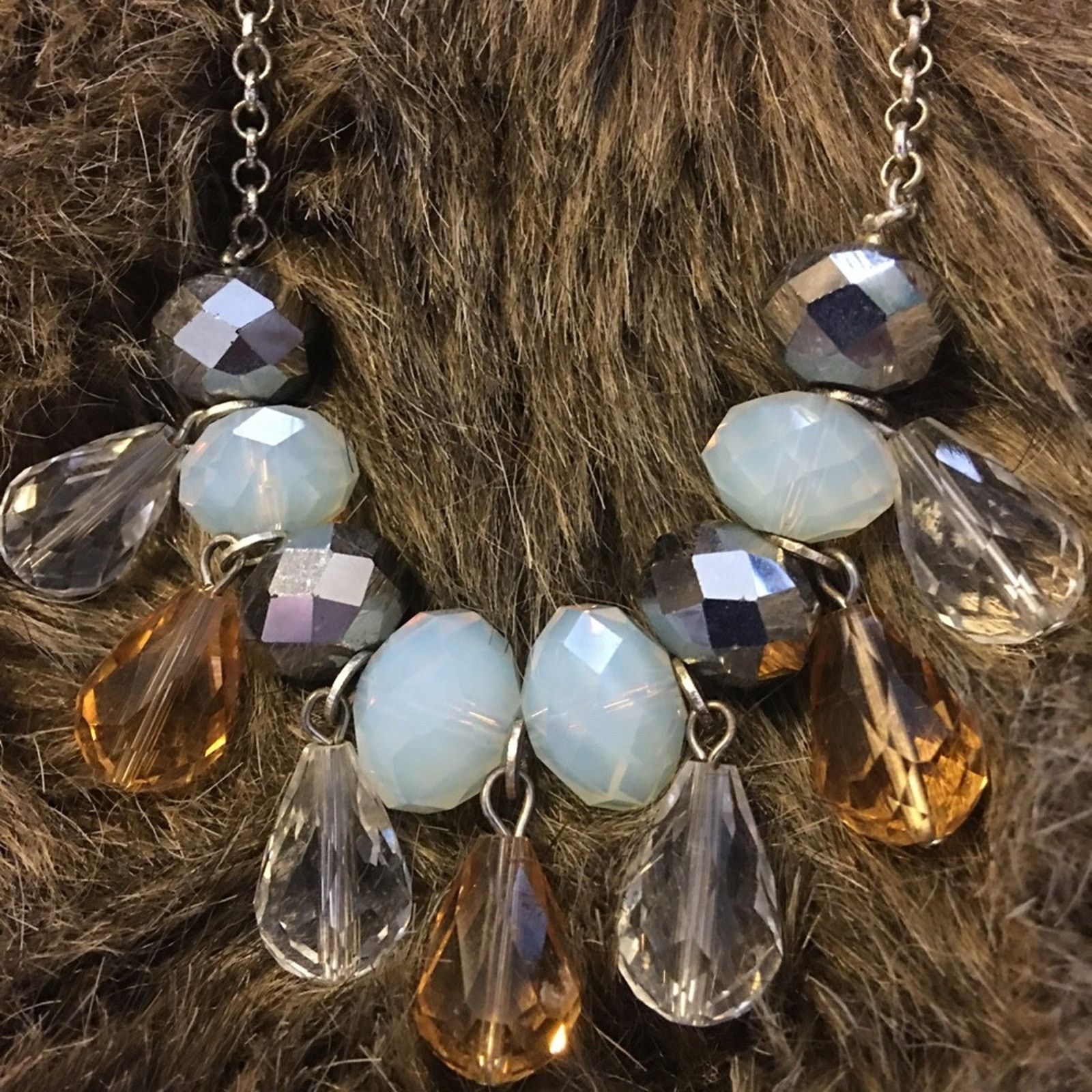 Jewelry Vintage Liz Claiborne glass crystal necklace Size ONE SIZE - 6 Thumbnail