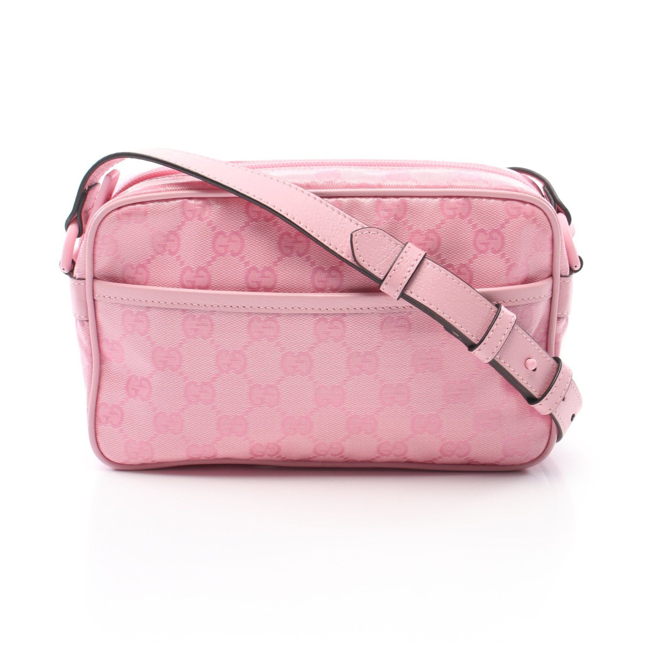 image of Gucci Gg Crystal Shoulder Bag Coated Canvas Leather Pink, Women's
