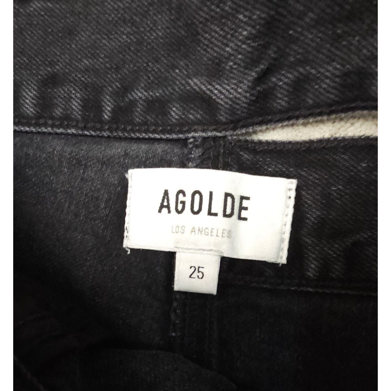 Agolde AGOLDE Broken Waistband Jeans Organic Cotton Black Denim Size 25" / US 0 / IT 36 - 9 Thumbnail