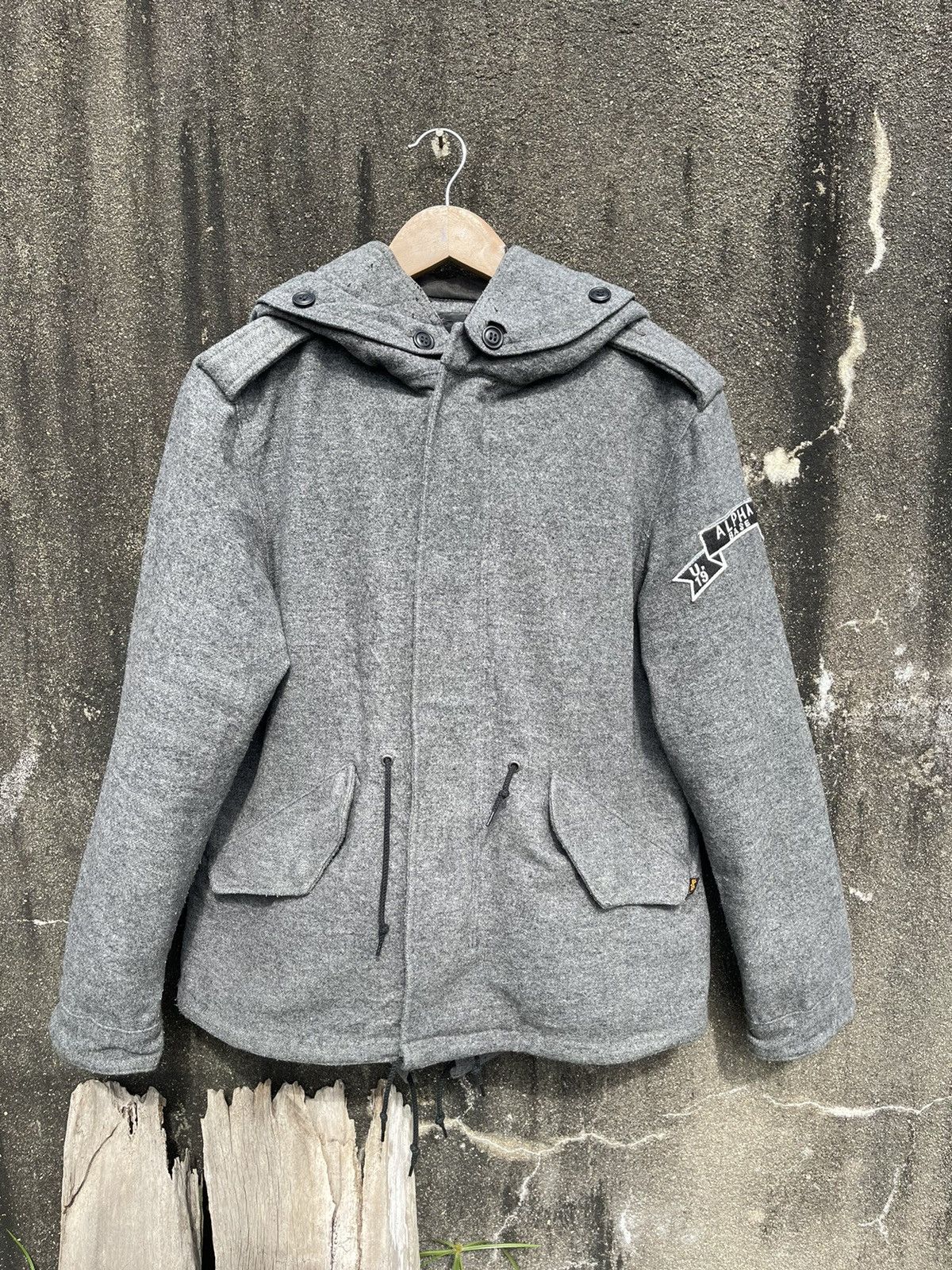 Alpha Industries Vintage Alpha Industries Wool Parka Jacket Alpha Base Patch Size US M / EU 48-50 / 2 - 1 Thumbnail