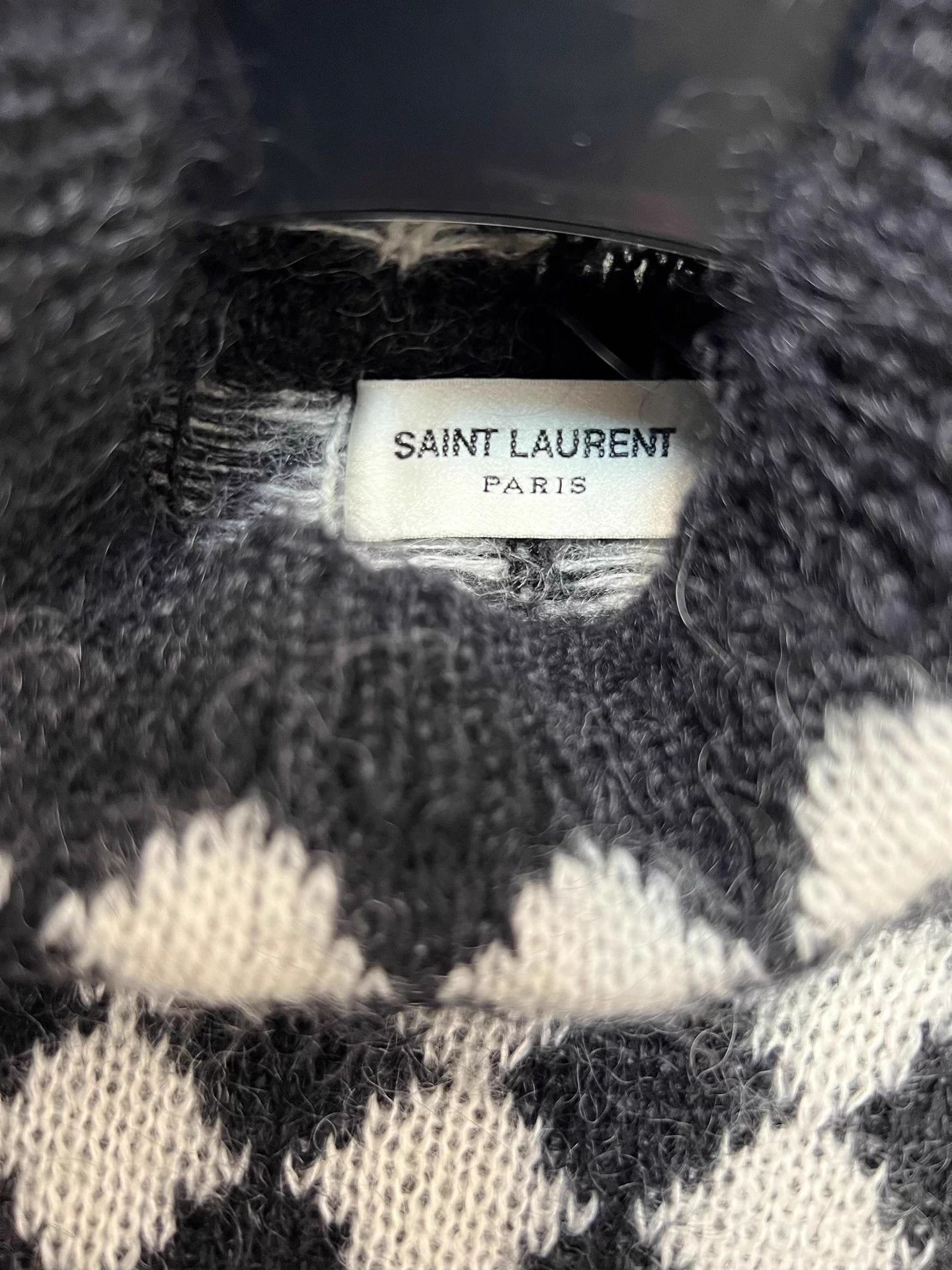 Saint Laurent Paris Saint Laurent SLP Diamond Pattern Turtleneck Wool Sweater Size XS / US 0-2 / IT 36-38 - 5 Thumbnail
