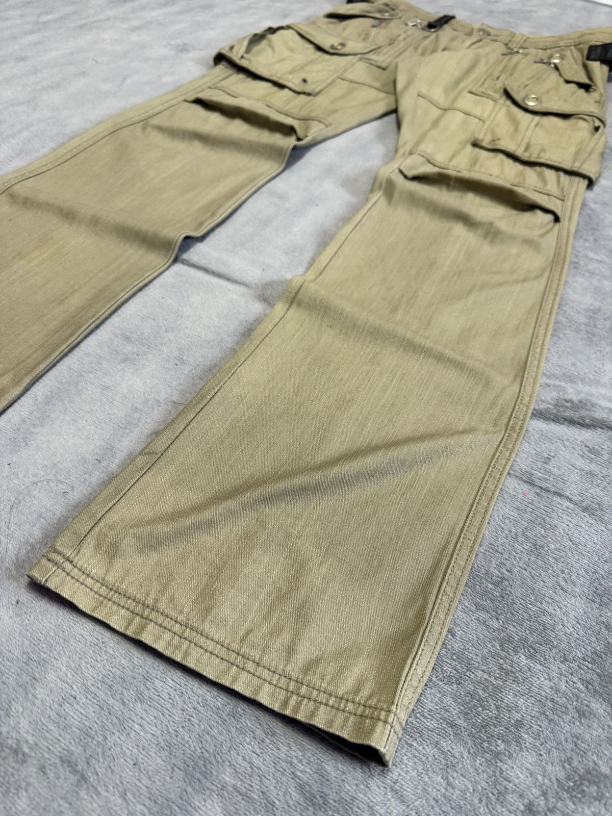 Tornado Mart Tornado Mart Panelling Utility Tactical Cargo Flared Pants Size US 32 / EU 48 - 7 Thumbnail