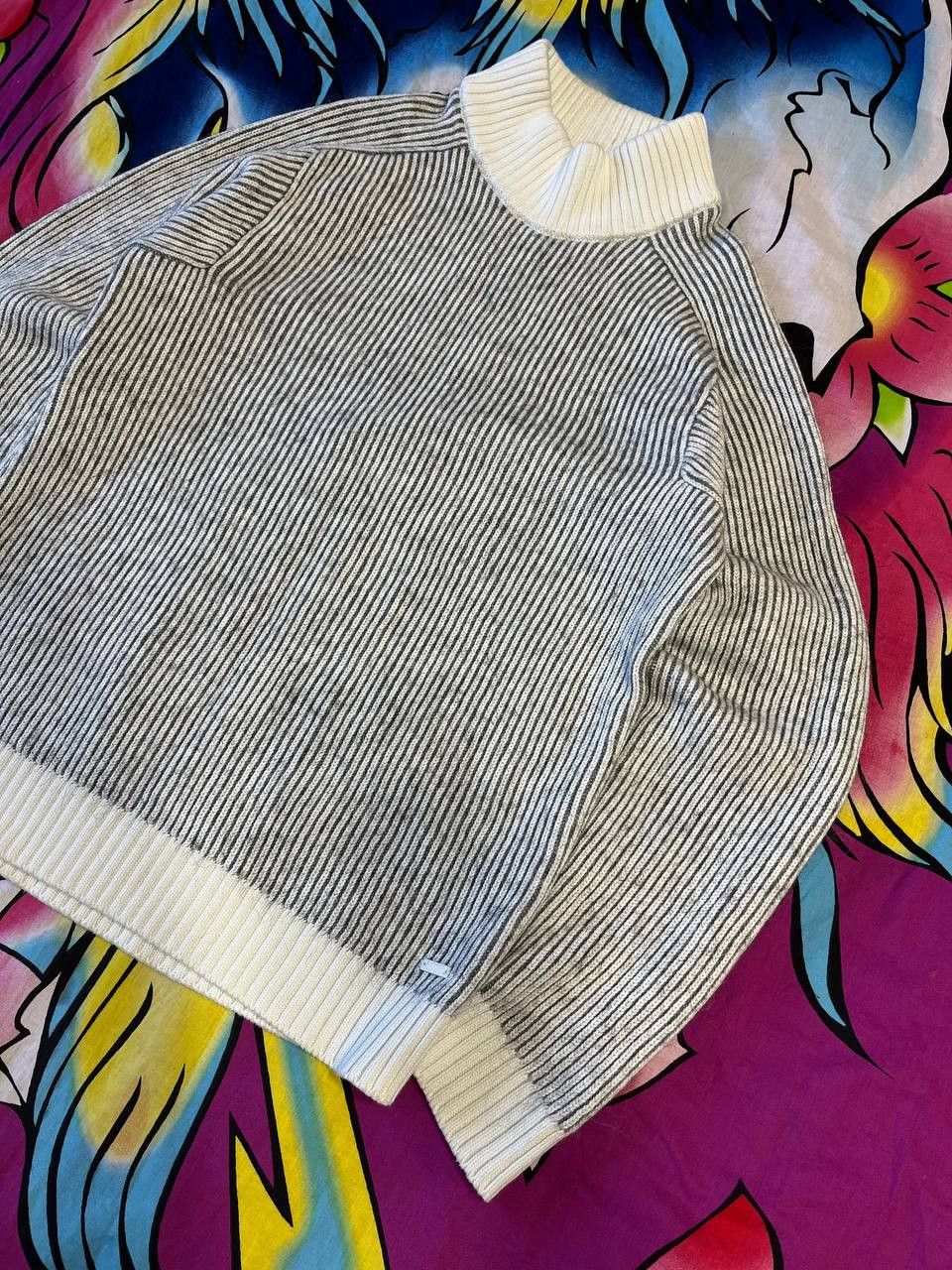 Hugo Boss Vintage Hugo Boss knit striped wool mens sweater y2k Size US L / EU 52-54 / 3 - 2 Thumbnail