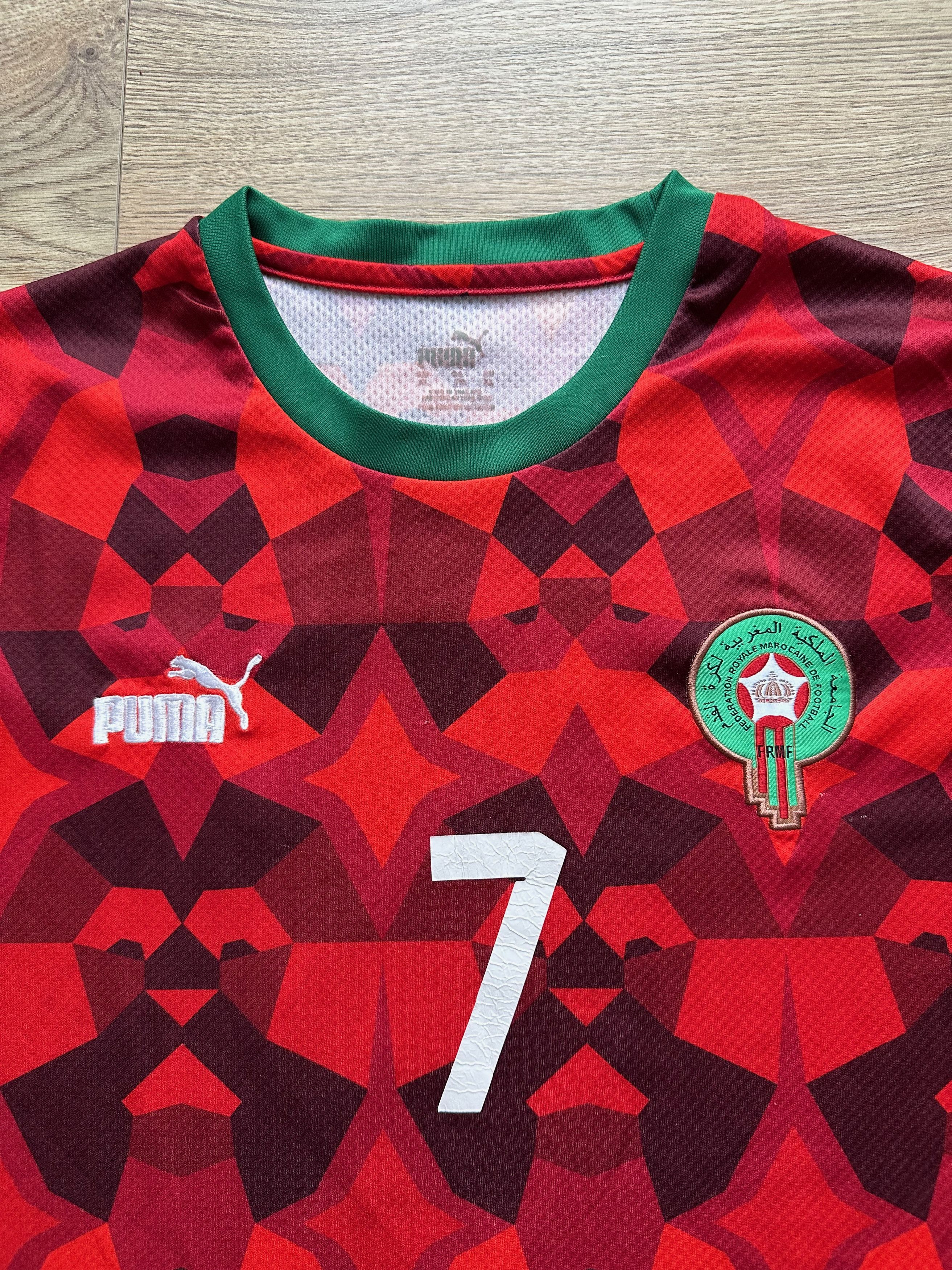 Puma 2023 Morocco Puma Home #7 Ziyech soccer football jersey Size US XL / EU 56 / 4 - 15 Thumbnail