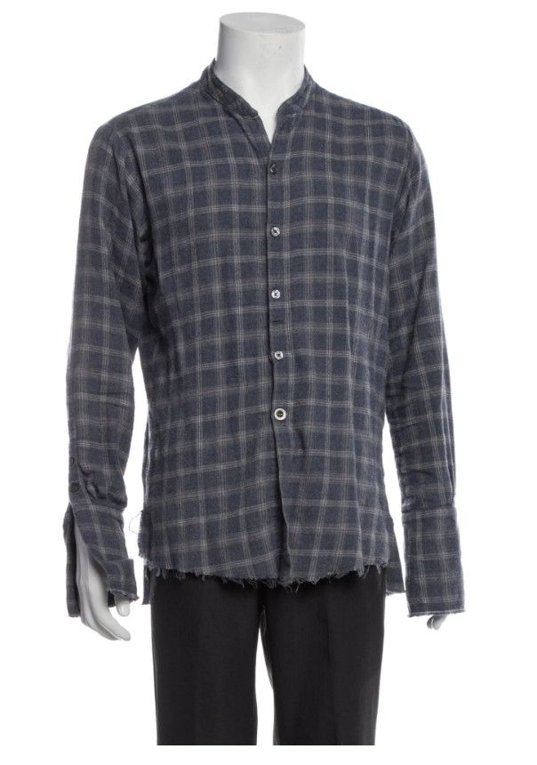 image of Greg Laurent Grey Studio Flannel Shirt Size 2, Men's