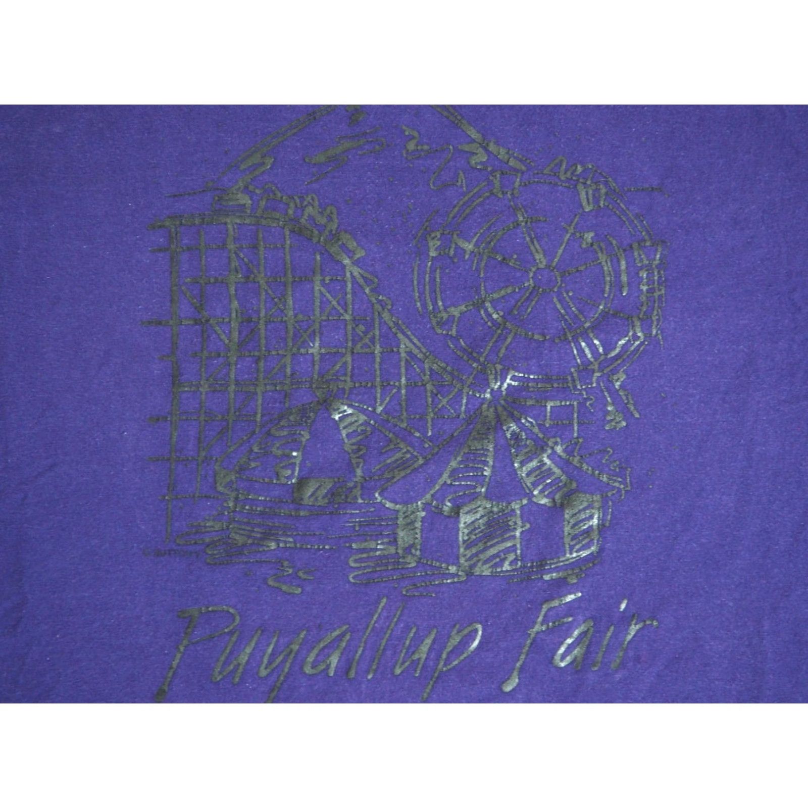 Jerzees VTG Jerzees Tee PNW Washington Purple USA 2XL T-Shirt 1990s Short Sleeve Men Size US XXL / EU 58 / 5 - 3 Thumbnail
