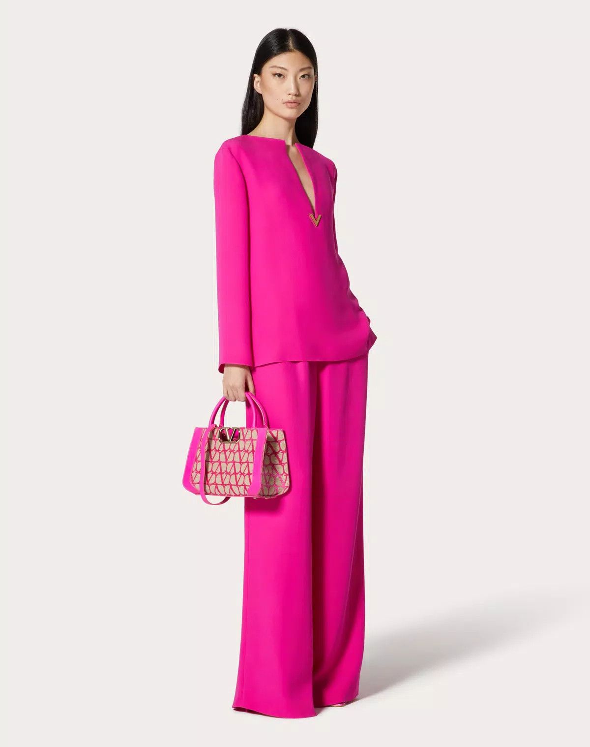 Valentino oc11z0725 Size:OS/Toile Iconographe Handbag in Pink Size ONE SIZE - 8 Thumbnail