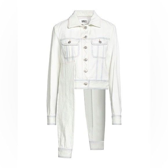 MM6 MM6 Runway Design Made in Italy Concept Denim Jacket Size XS / US 0-2 / IT 36-38 - 1 Thumbnail