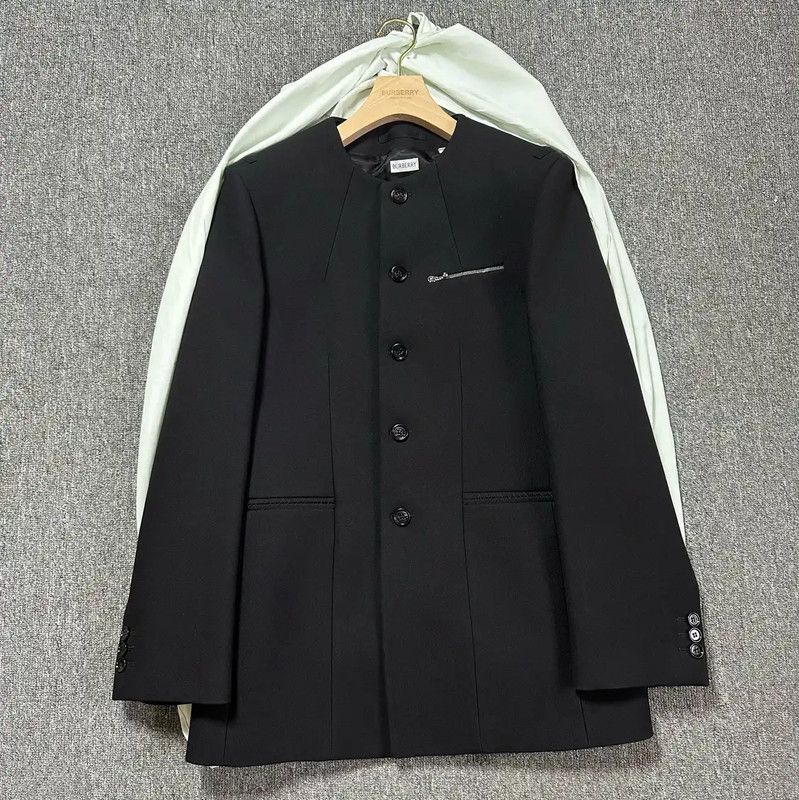 Burberry Burberry Long Black Wool Coat for Men Size US L / EU 52-54 / 3 - 1 Thumbnail