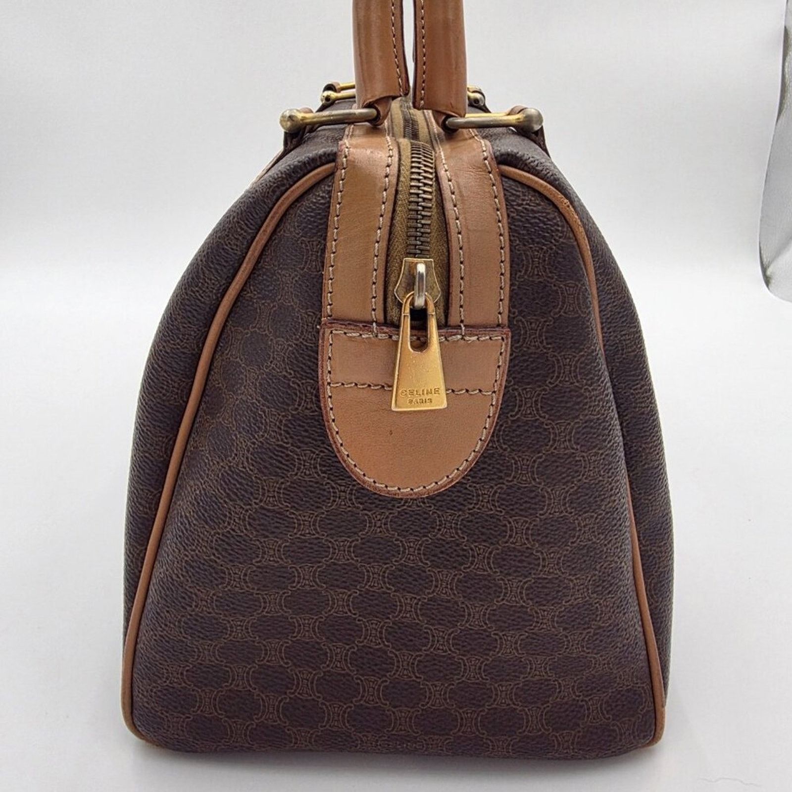Celine Vintage Celine Macadam Boston Bag in Brown Size ONE SIZE - 5 Thumbnail