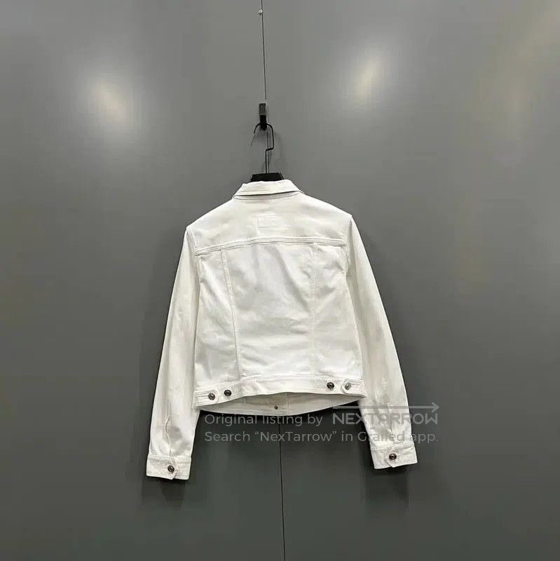 Burberry Burberry White Cotton Jacket for Women. Size L / US 10 / IT 46 - 2 Thumbnail