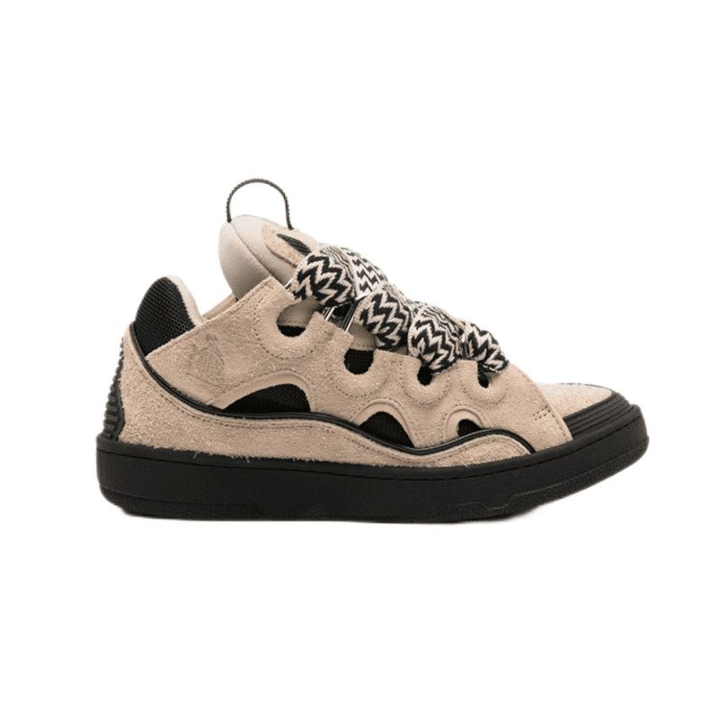Lanvin o1w1db11124 Dup / Curb Low Top Sneakers in Beige/Black Size US 13 / EU 46 - 1 Thumbnail
