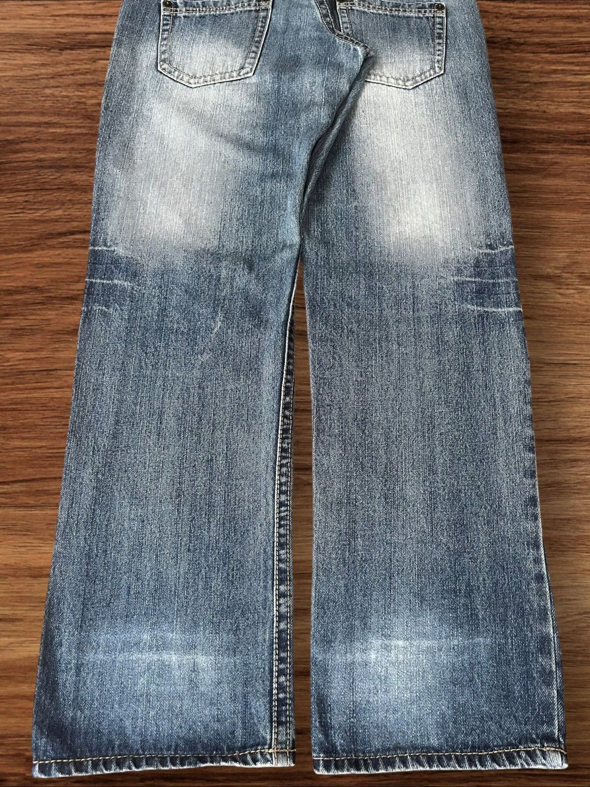 Hysteric Glamour × Japanese Brand Vintage Japanese Brand Blue Washed Distressed Leopard Jeans Size US 30 / EU 46 - 8 Thumbnail