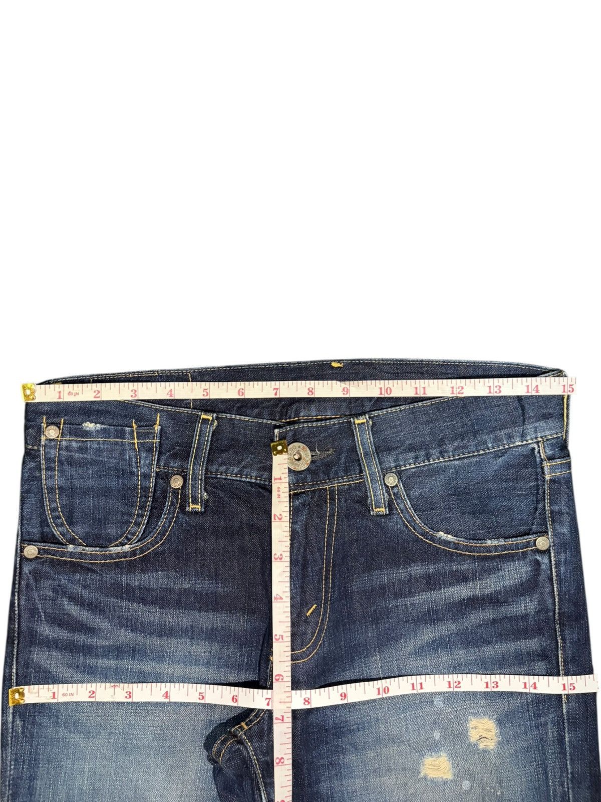 Levi's Vintage 90s Levis 502 Blue Wash Distressed Jeans Size 30" / US 8 / IT 44 - 6 Thumbnail