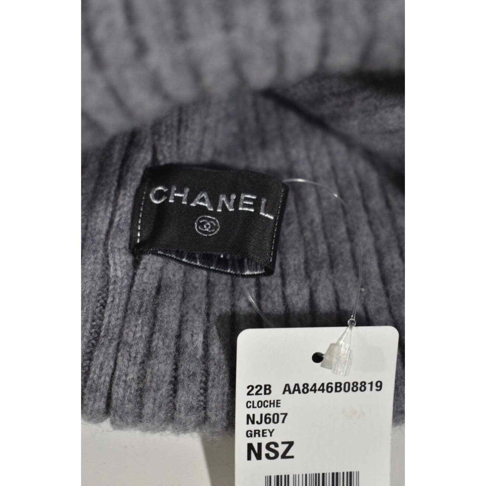 Chanel Chanel Cashmere Sequin CC Logo Beanie Winter Hat Cap Cloche Size ONE SIZE - 8 Thumbnail