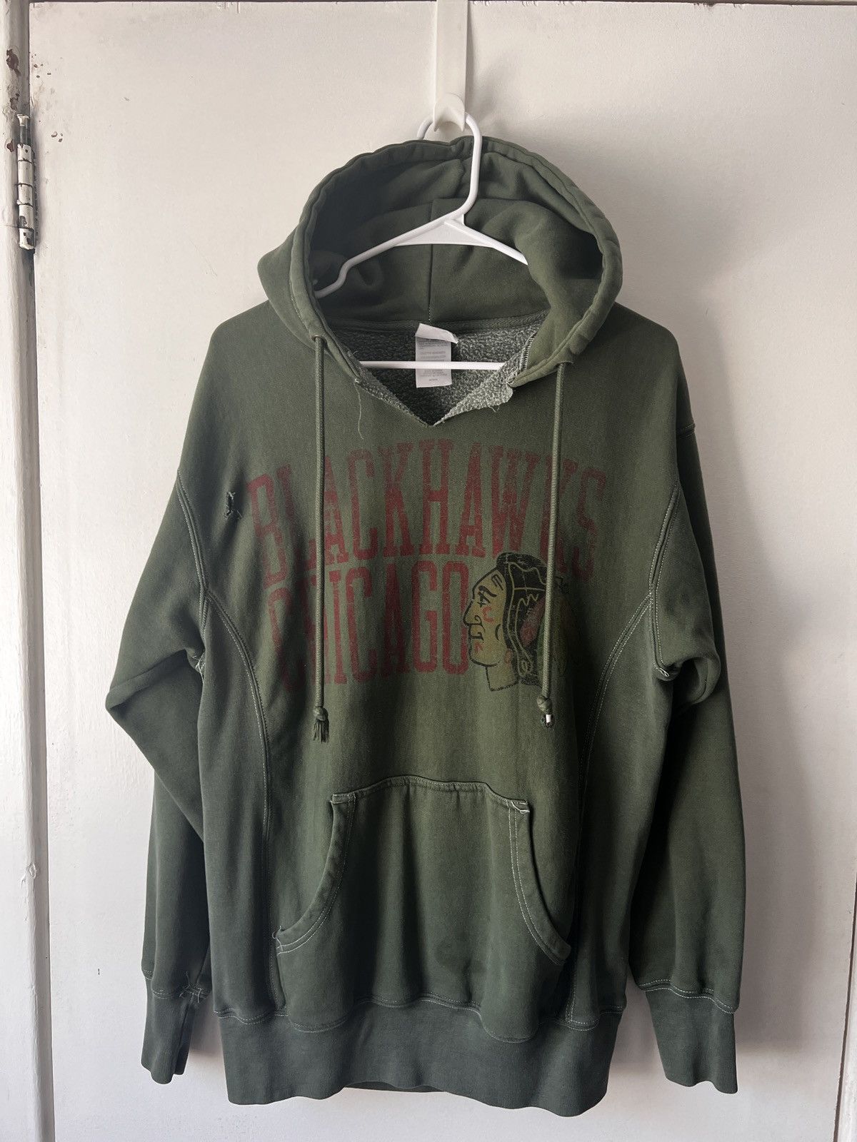 NHL Vintage Green NHL Chicago Blackhawks Hoodie Sweatshirt Size US M / EU 48-50 / 2 - 1 Thumbnail