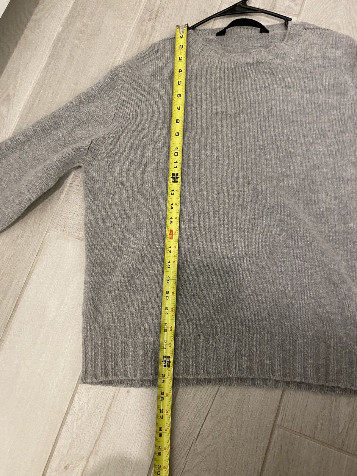 Palm Angels Palm Angels Intarsia Curved Logo Grey Melange Sweater Size US L / EU 52-54 / 3 - 10 Thumbnail
