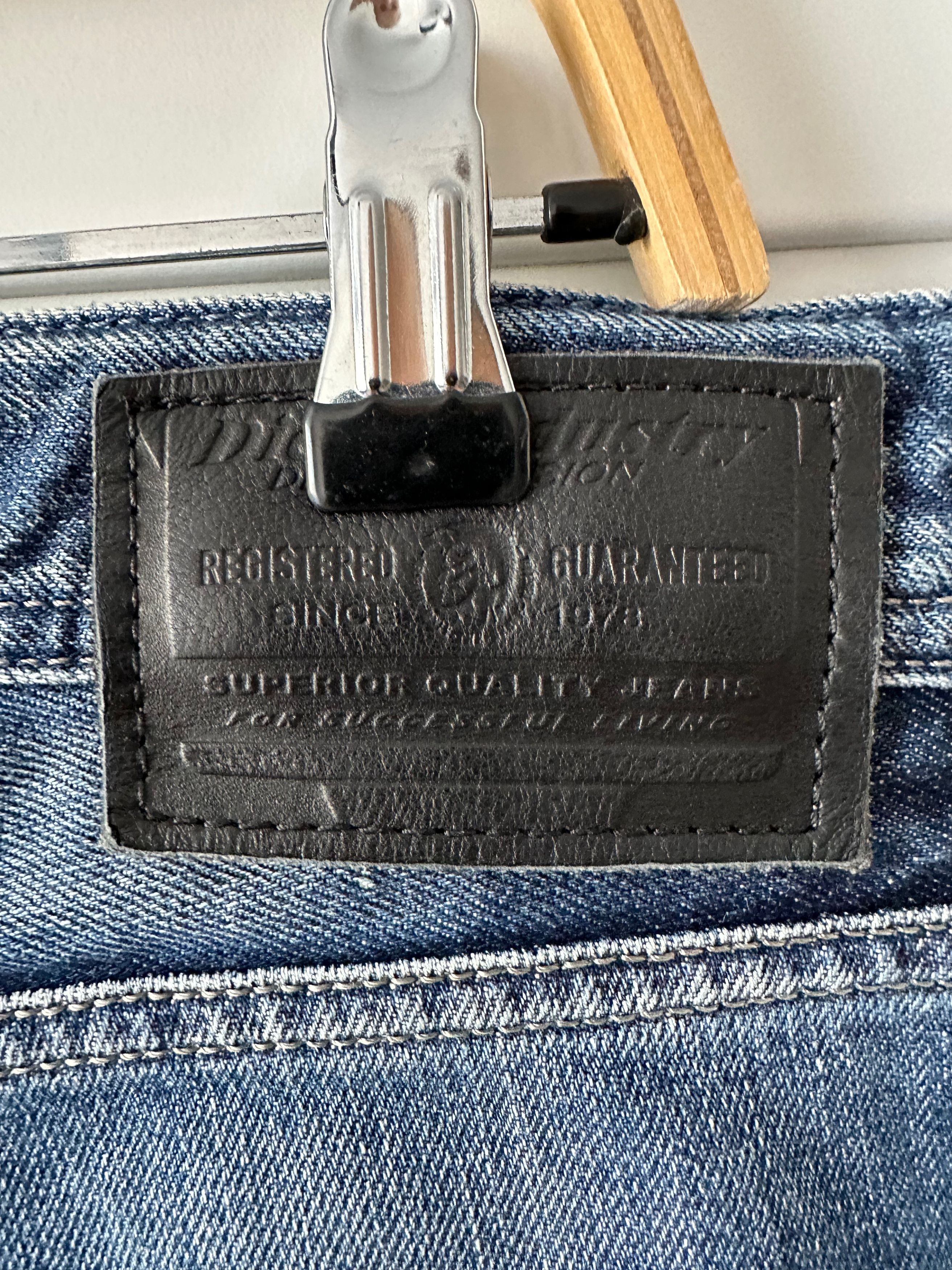 Diesel DIESEL Larkee washed blue denim regular straight pants Size US 35 - 8 Thumbnail
