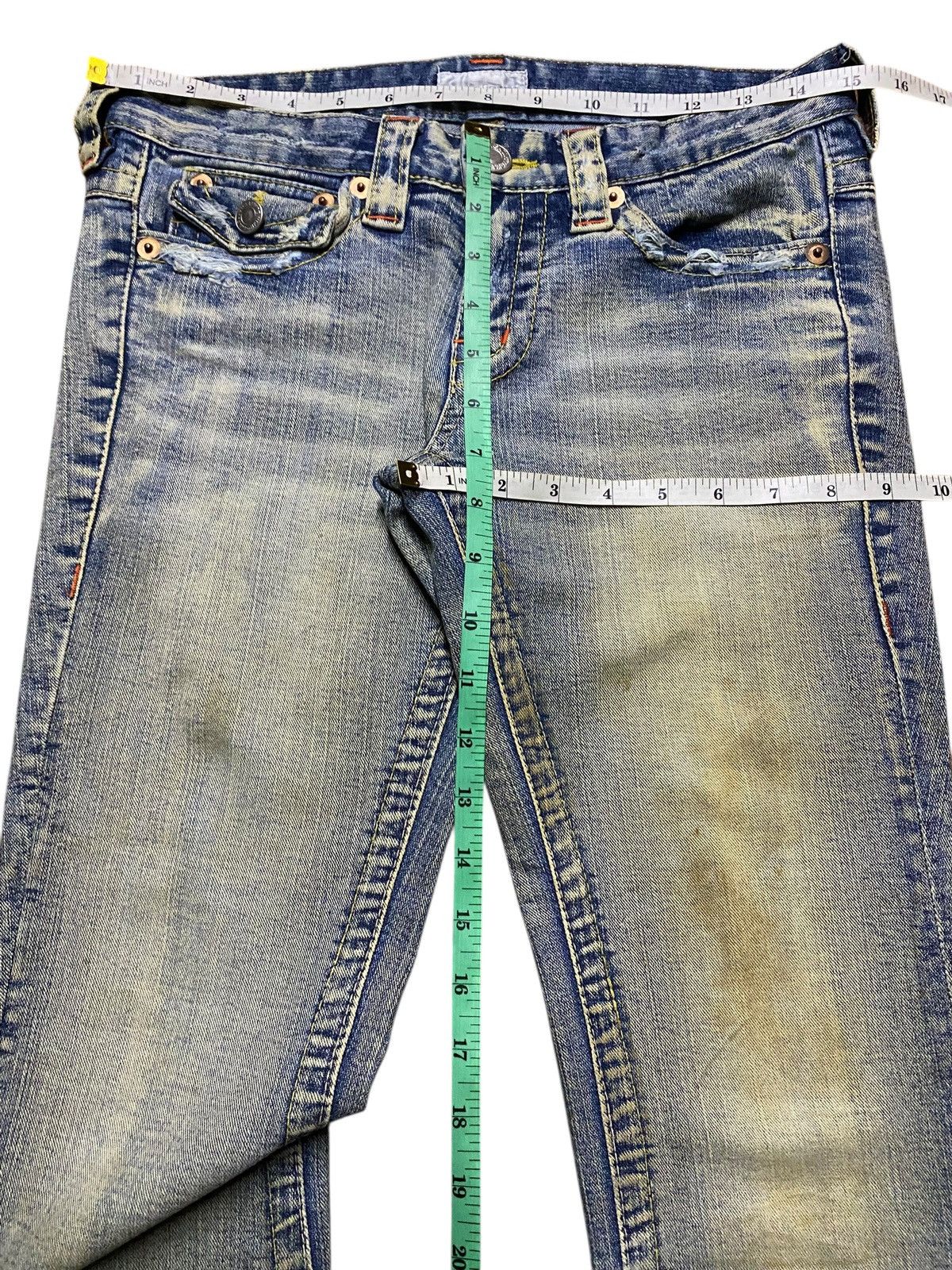 True Religion Vintage Japanese Brand Rusty Mud Wash Distressed Flare Jeans Size US 30 / EU 46 - 14 Thumbnail