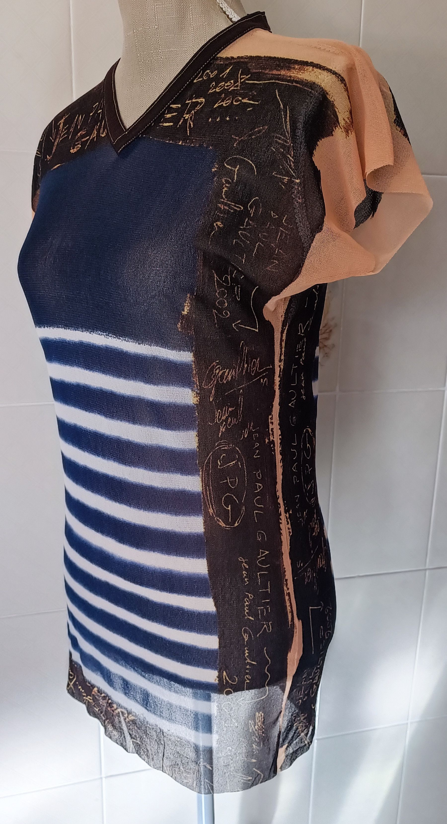 Jean Paul Gaultier SS2001- Graffiti and stripes long top Size US S / EU 44-46 / 1 - 9 Thumbnail