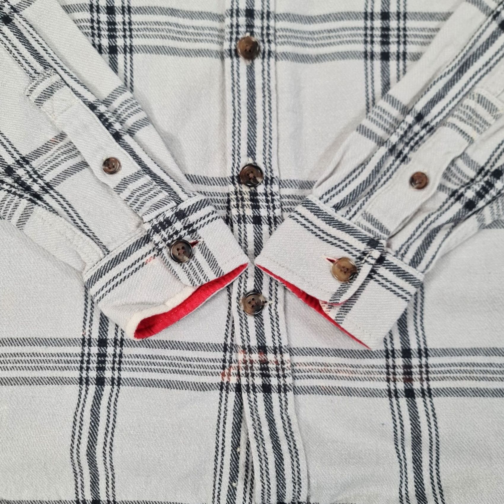 Reiss REISS 1971 Mens Shirt Grey Small Flannel Check Norton Western Button Up Size US S / EU 44-46 / 1 - 6 Thumbnail
