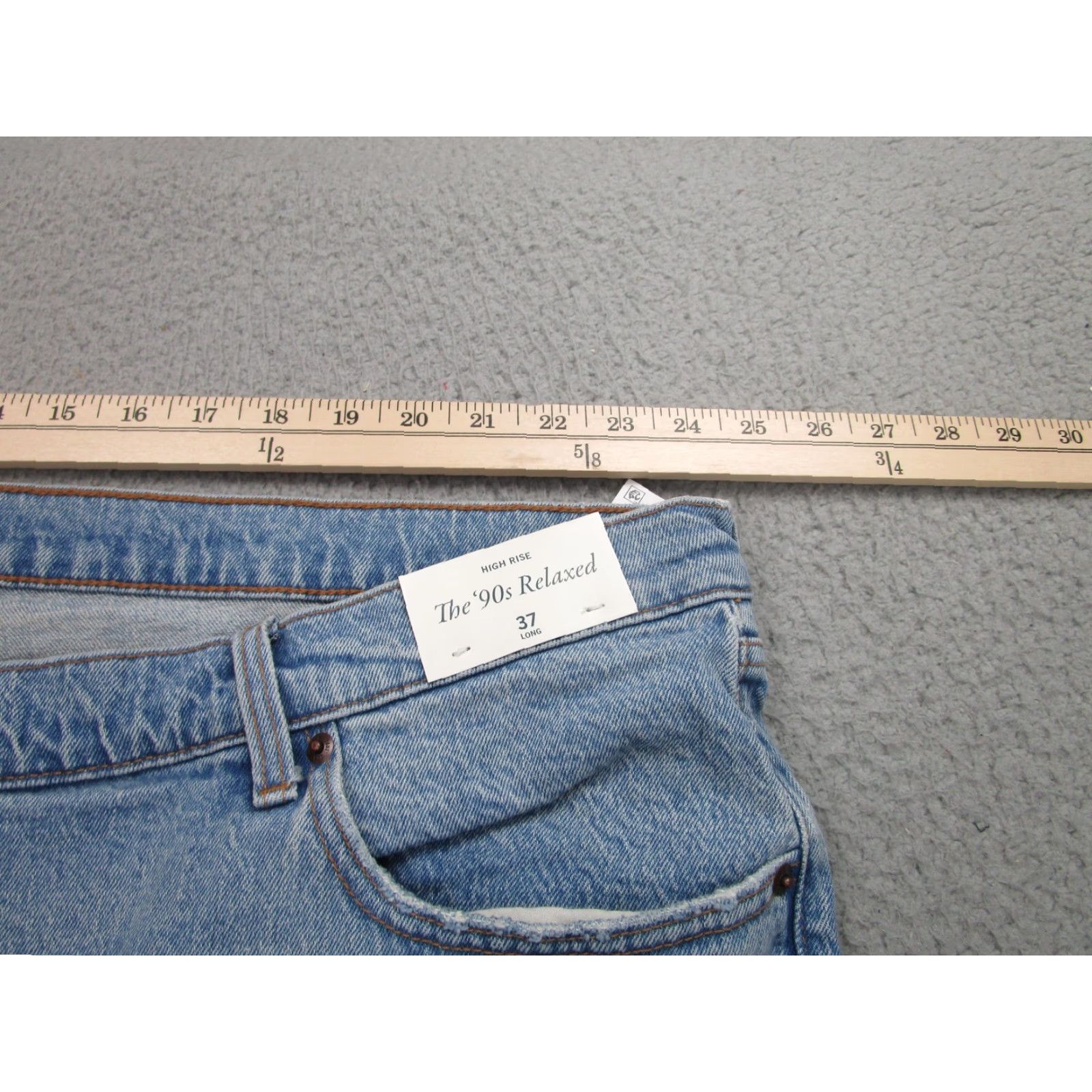 Abercrombie & Fitch Abercrombie & Fitch Jeans Women 24 Regular Long High Rise Blue 90s Relaxed Style Size 42" / US 20 - 4 Thumbnail