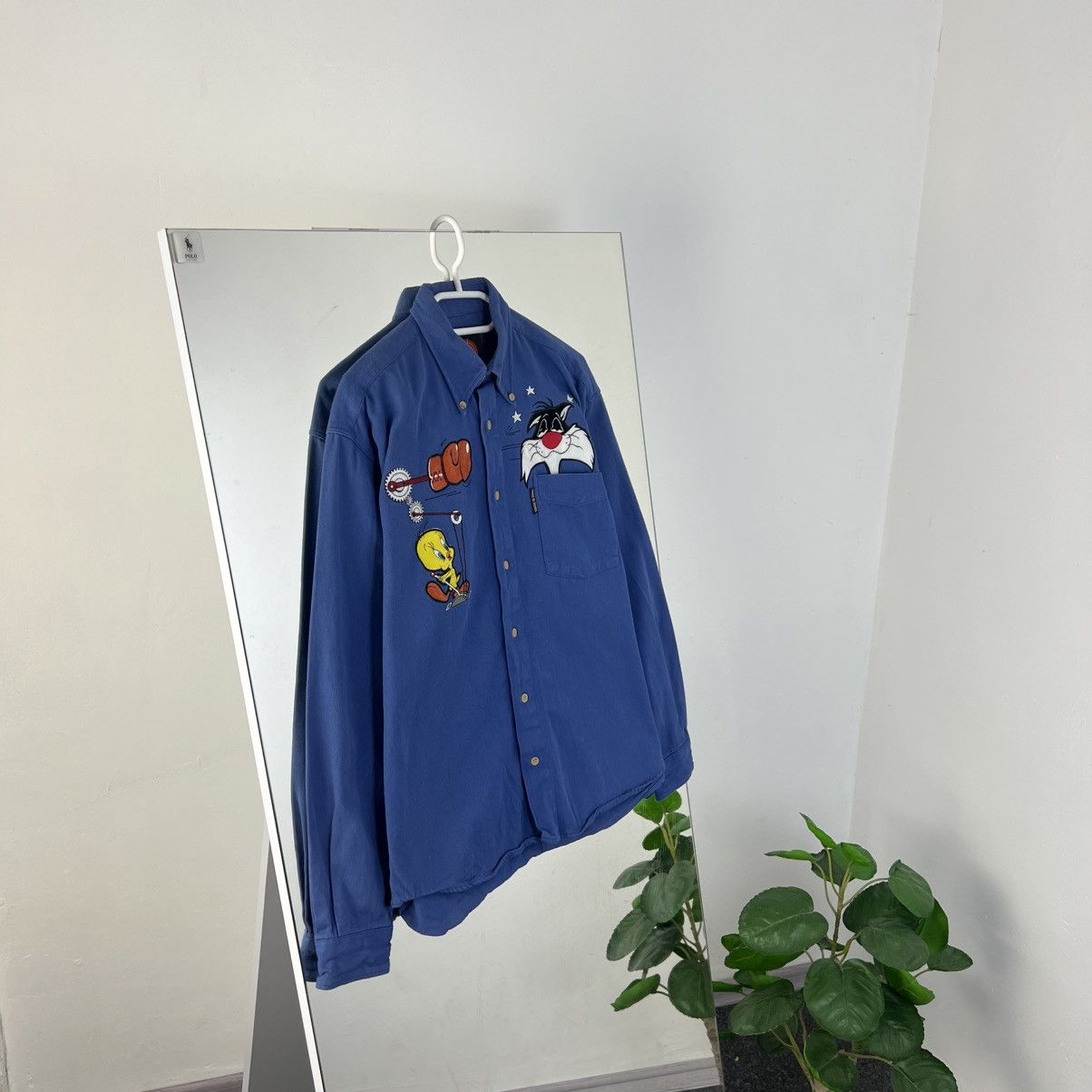 Warner Bros Vintage Y2K Looney Tunes Warner Bros Button Up Shirt Size US M / EU 48-50 / 2 - 1 Thumbnail