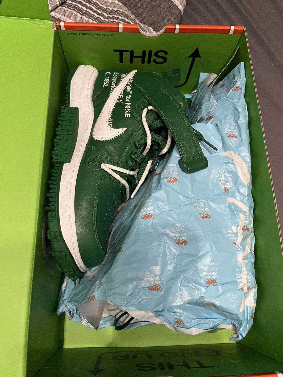 Nike × Off-White Af1 mid forest green Size US 9 / EU 42 - 2 Thumbnail