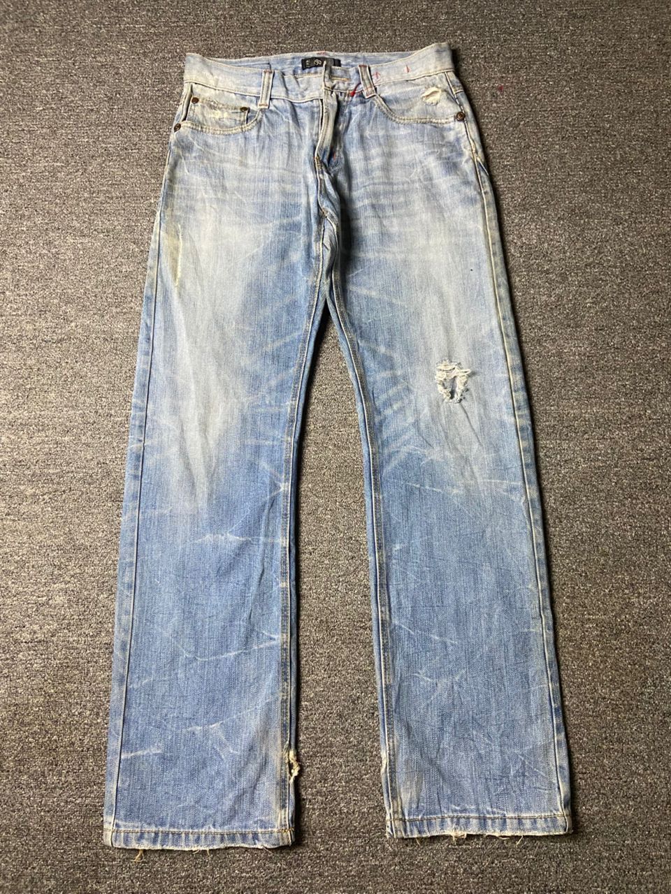 Japanese Brand ΣΒ9 STYLE BASIC Distressed Ripped Jeans (153) Size US 31 - 1 Thumbnail