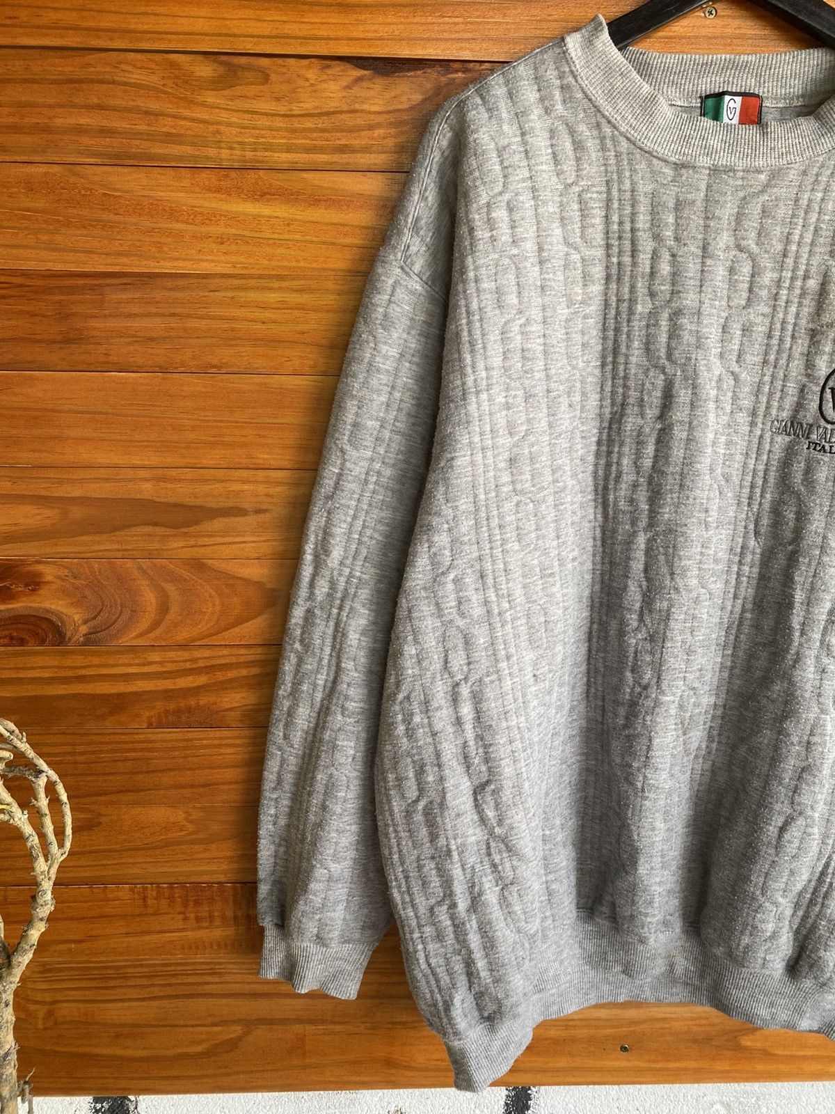 Gianni Valentino Vintage Gianni Valentino Italy Grey Knit Sweatshirt Pullover Size US XXL / EU 58 / 5 - 7 Thumbnail