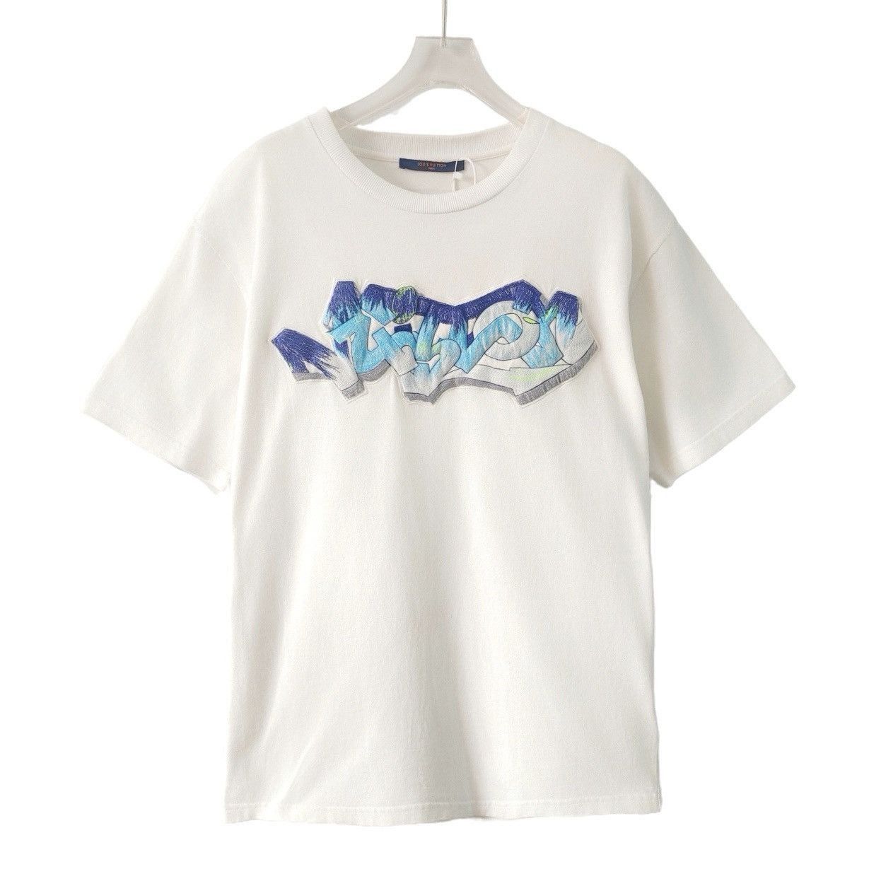 Louis Vuitton White Graphic Short-Sleeve T-Shirt Size US L / EU 52-54 / 3 - 1 Thumbnail