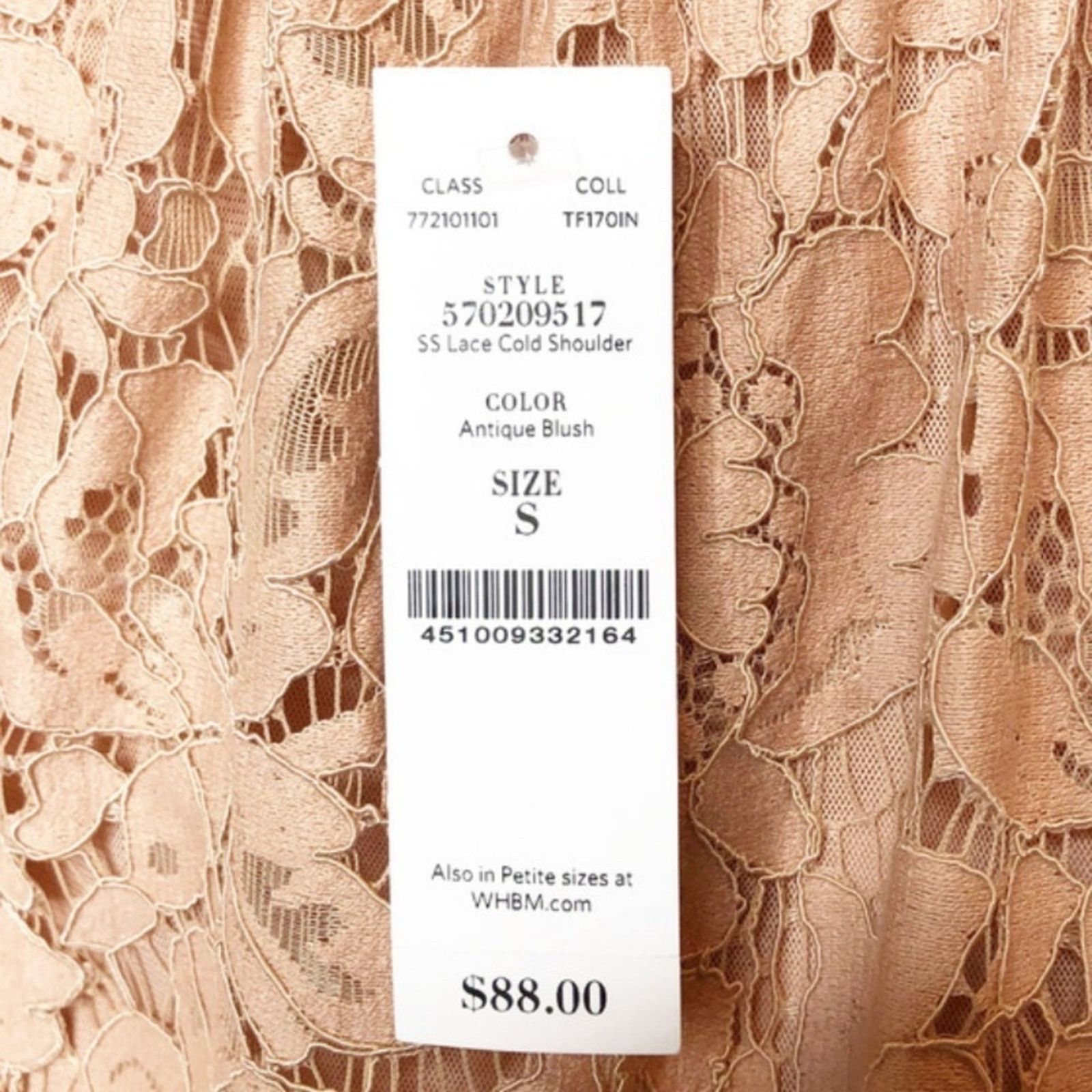 White House Black Market New with Tag White House Black Market Lace Blush Blouse Size S / US 4 / IT 40 - 13 Thumbnail